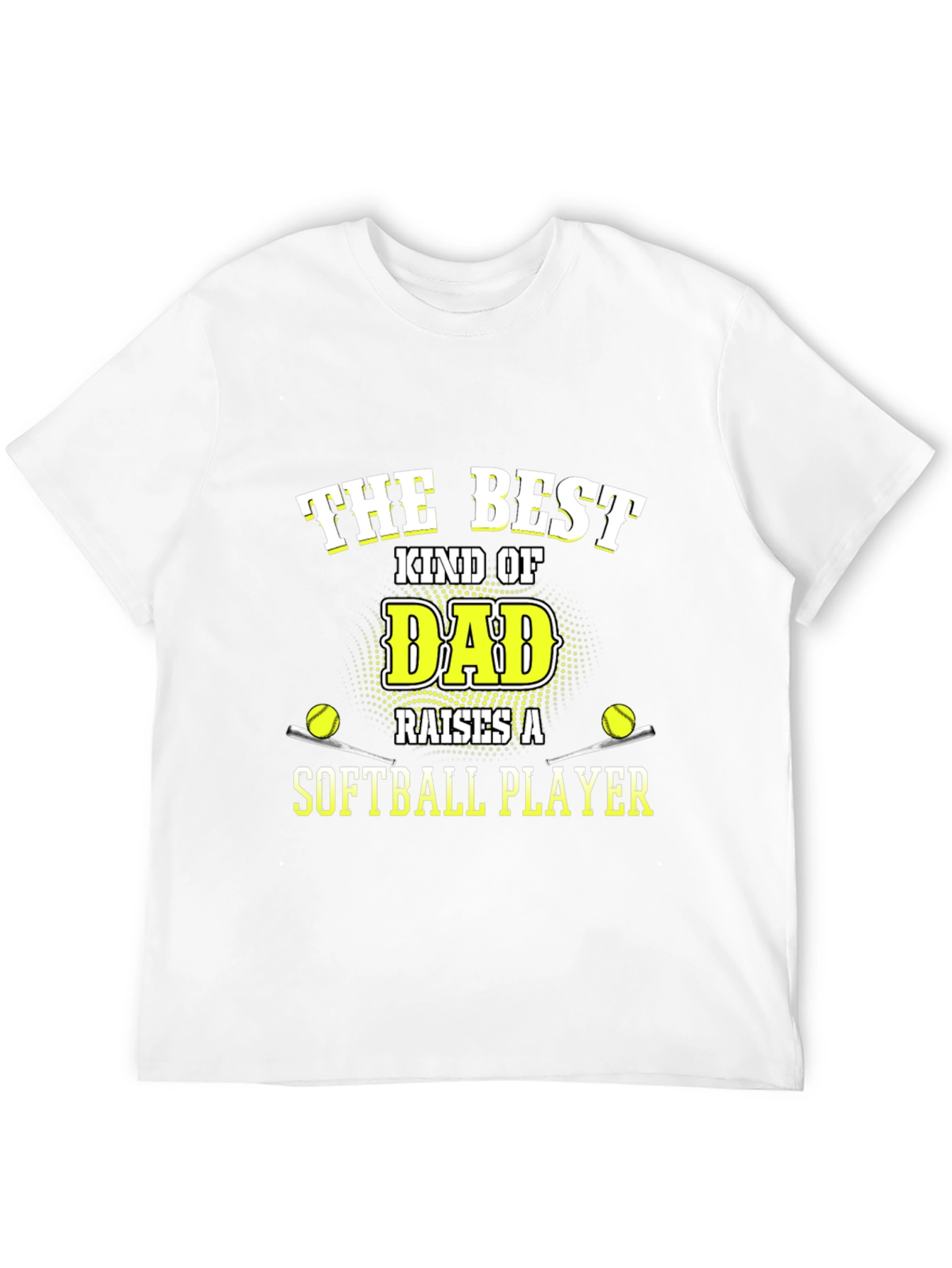 Best Dad Softball Player T-Shirt - Black