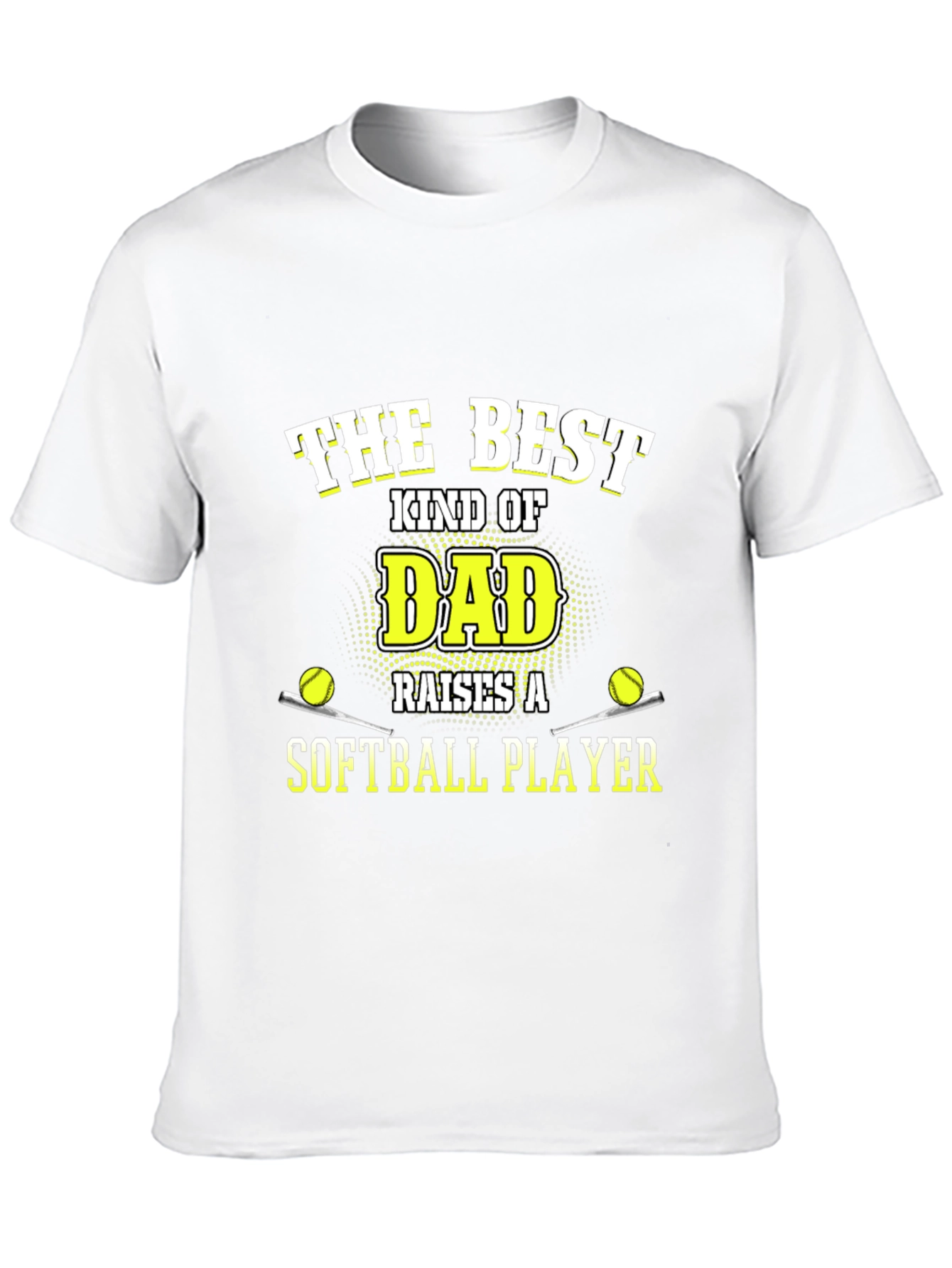 Best Dad Softball Player T-Shirt - Black