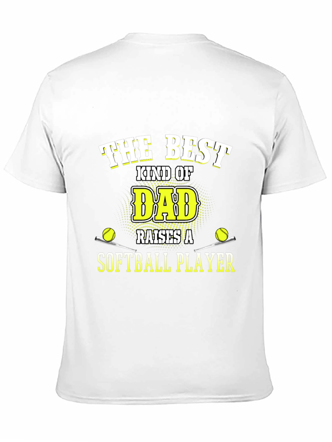 Best Dad Softball Player T-Shirt - Black