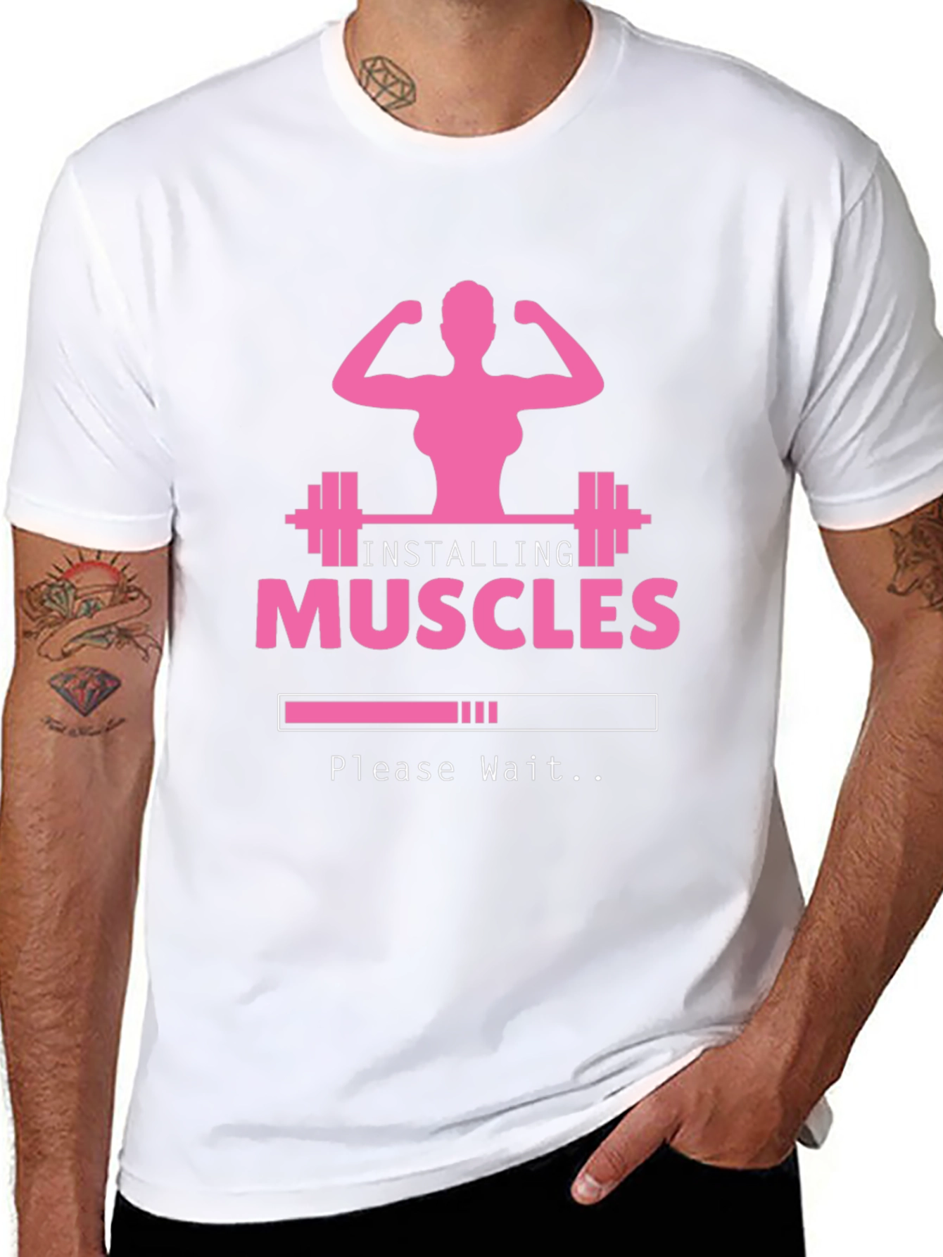 Installing Muscles Graphic Tee - Black