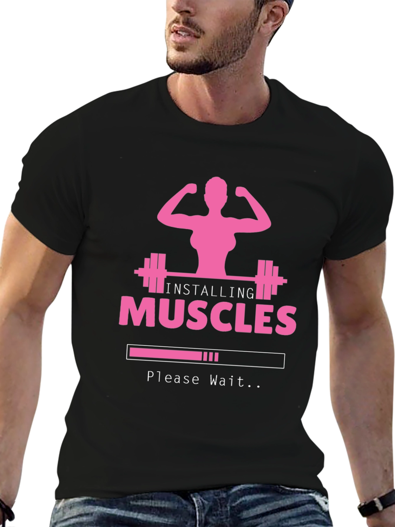 Installing Muscles Graphic Tee - Black