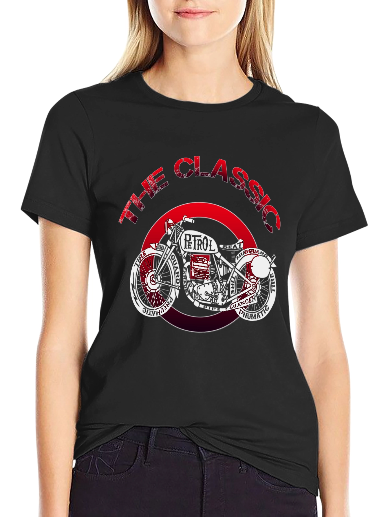 Classic Petrol Motorcycle Graphic T-Shirt