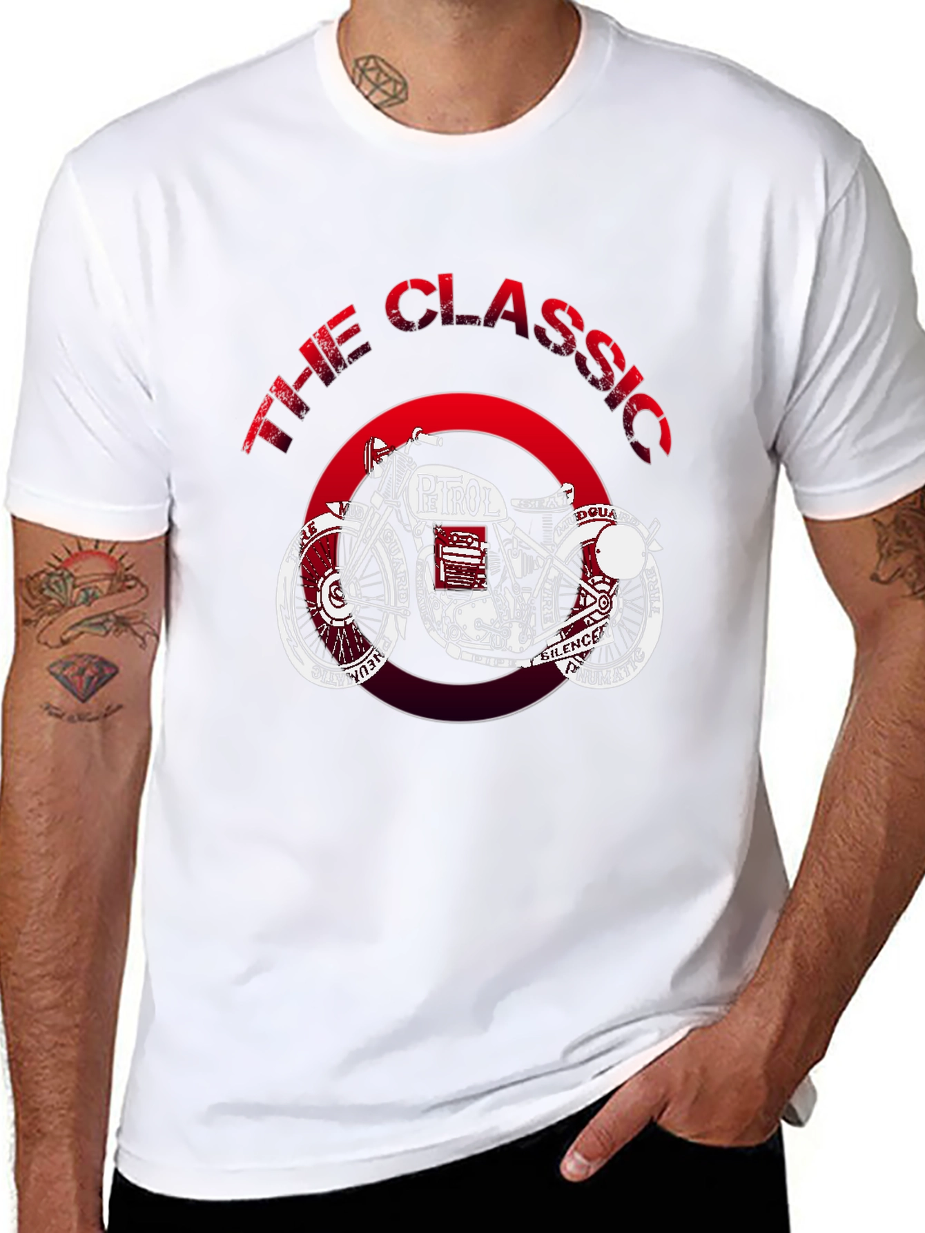 Classic Petrol Motorcycle Graphic T-Shirt