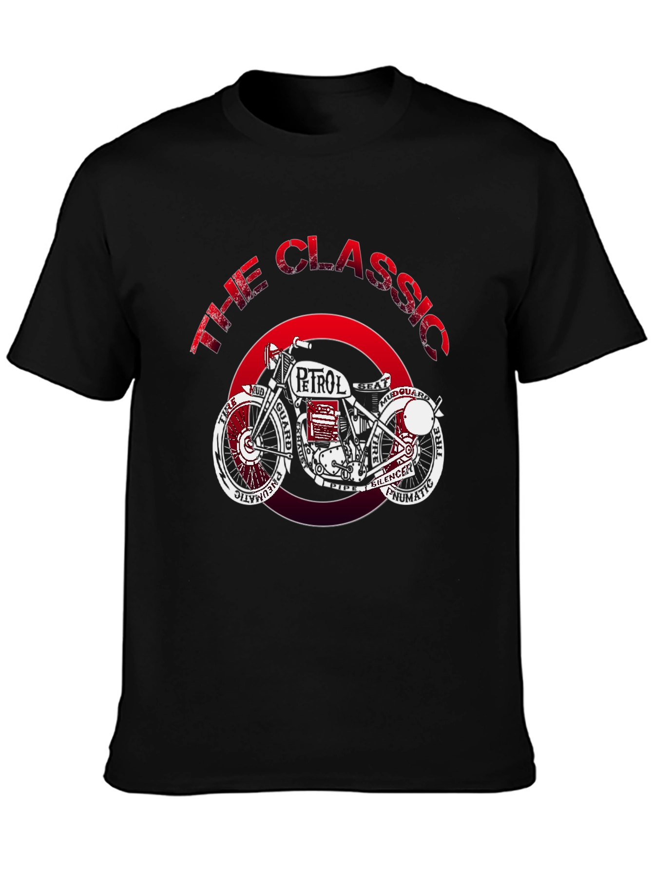 Classic Petrol Motorcycle Graphic T-Shirt