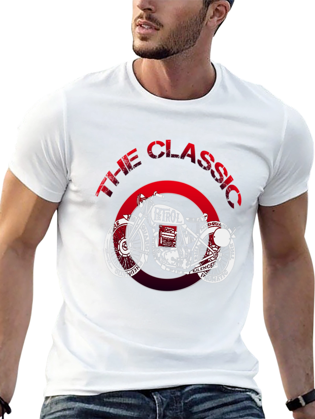 Classic Petrol Motorcycle Graphic T-Shirt