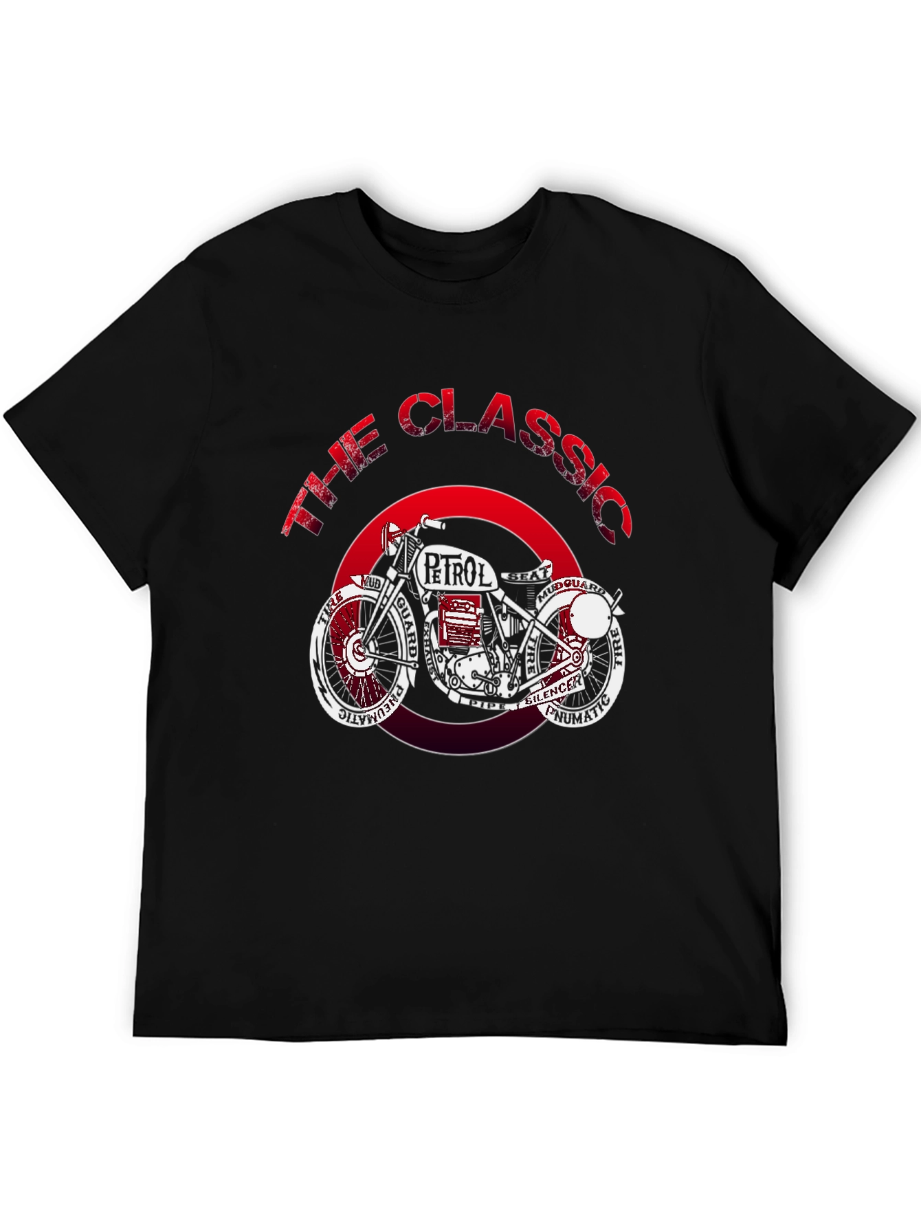Classic Petrol Motorcycle Graphic T-Shirt