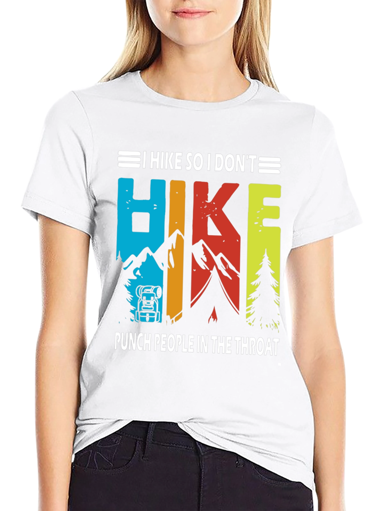 Hiking T-Shirt: I Hike So I Dont Punch