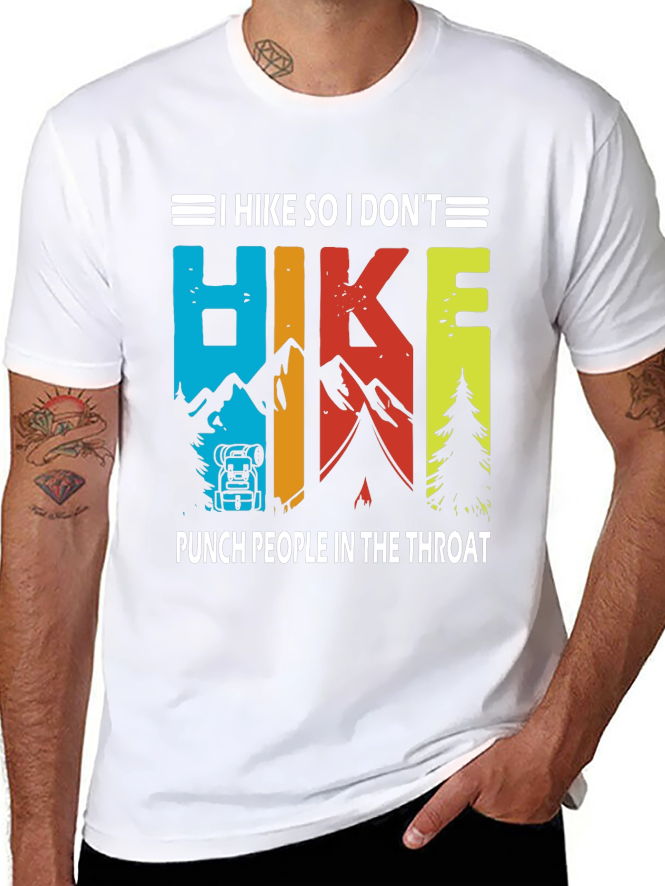 Hiking T-Shirt: I Hike So I Dont Punch