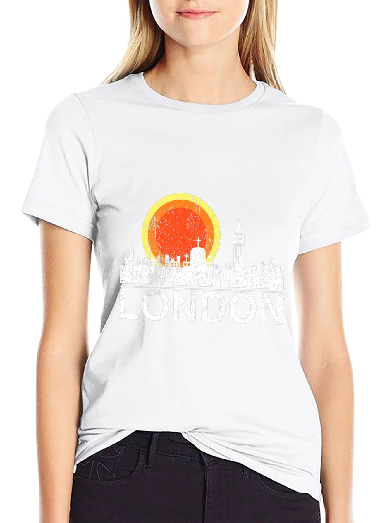 London Skyline Sunset T-Shirt - Black