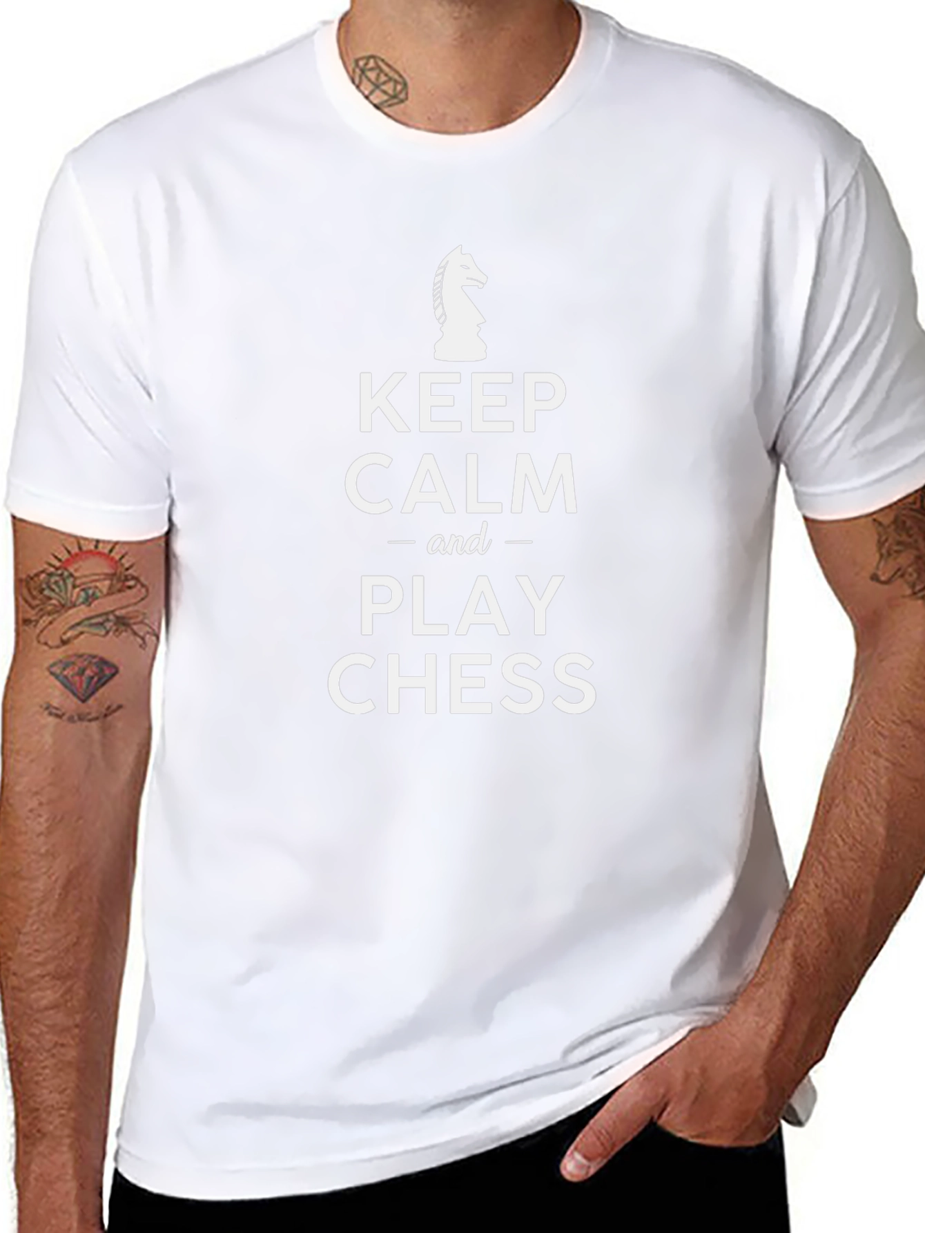 Keep Calm and Play Chess T-Shirt - Black