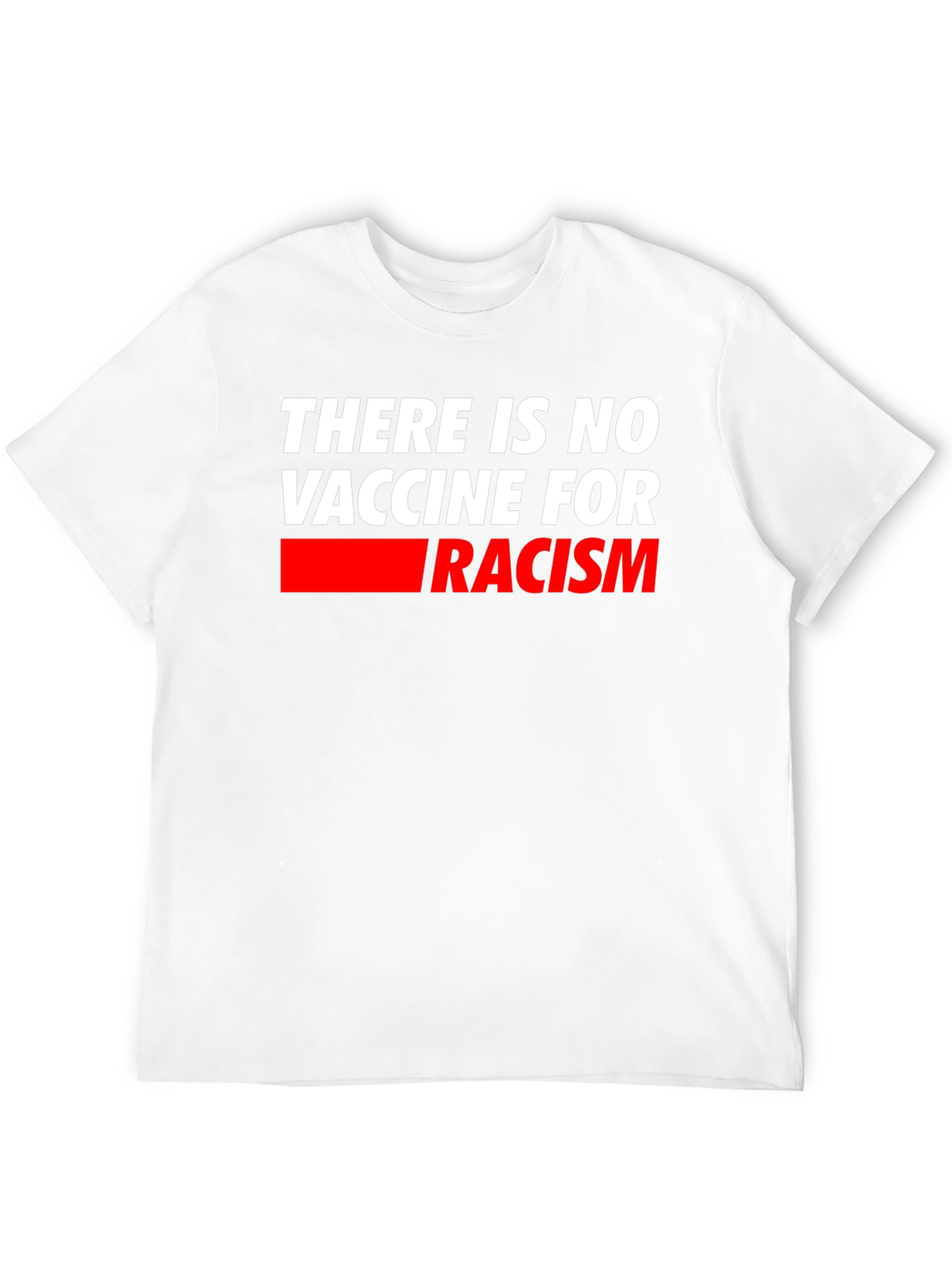 No Vaccine for Racism T-Shirt - Mens Black