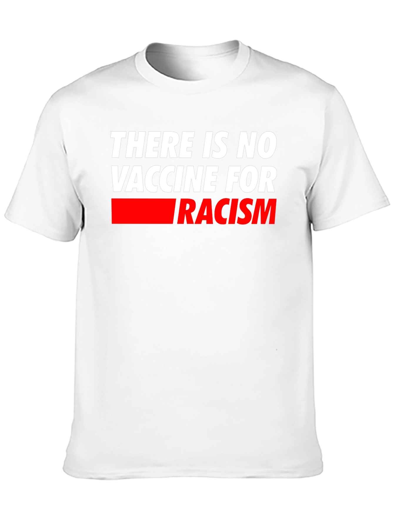 No Vaccine for Racism T-Shirt - Mens Black