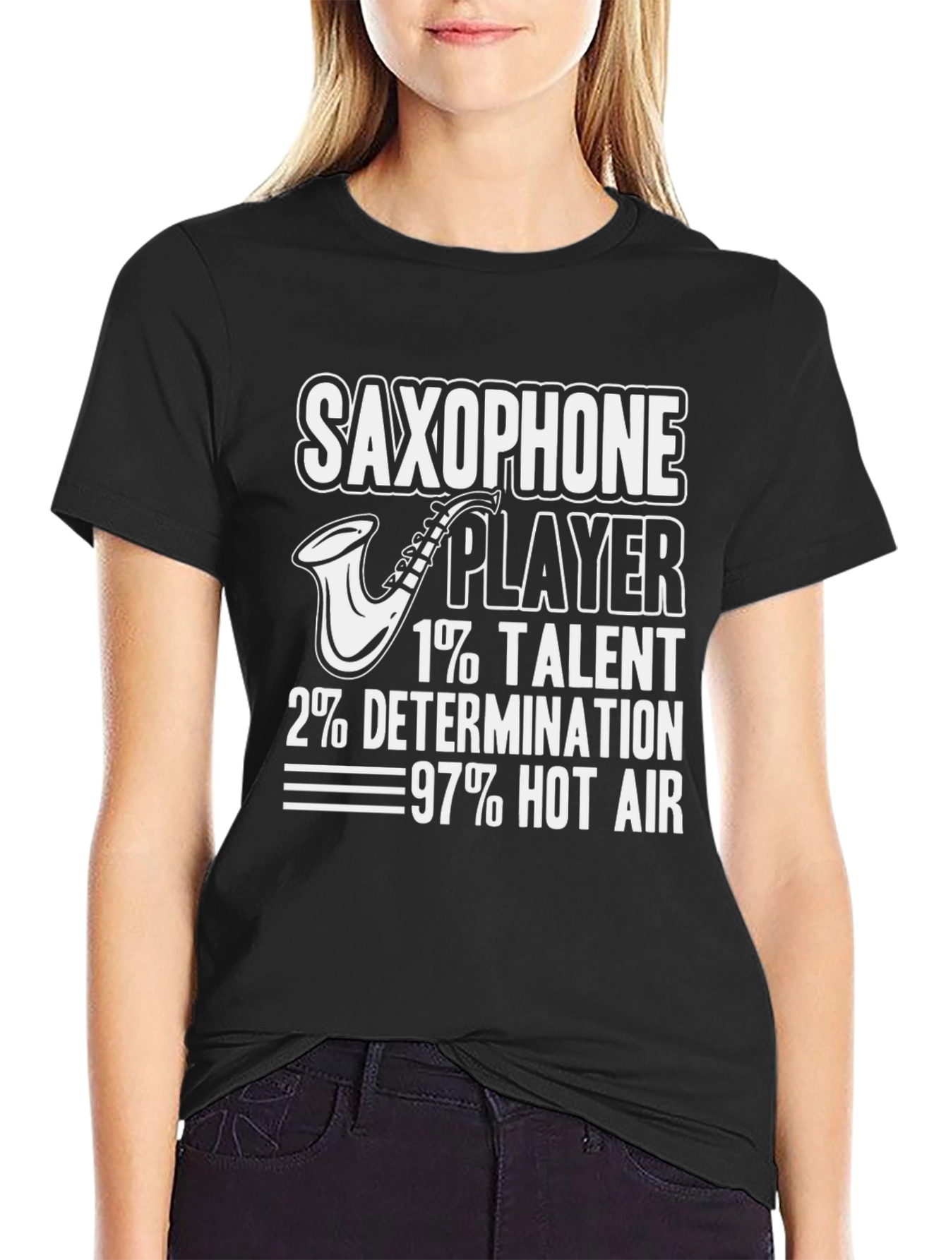 Saxophone Player T-Shirt: Talent Determination & Hot Air!