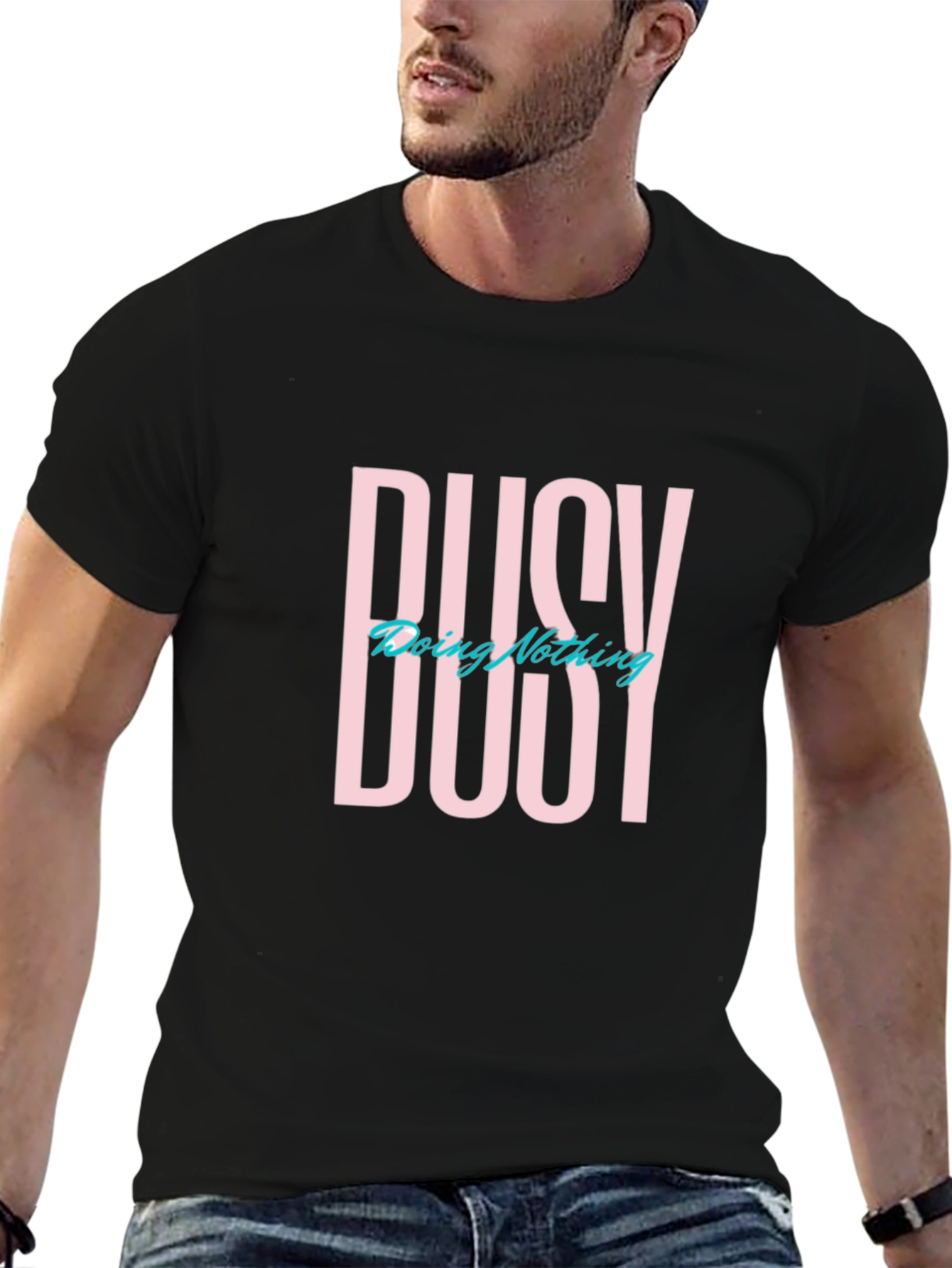 Busy Doing Nothing Graphic T-Shirt