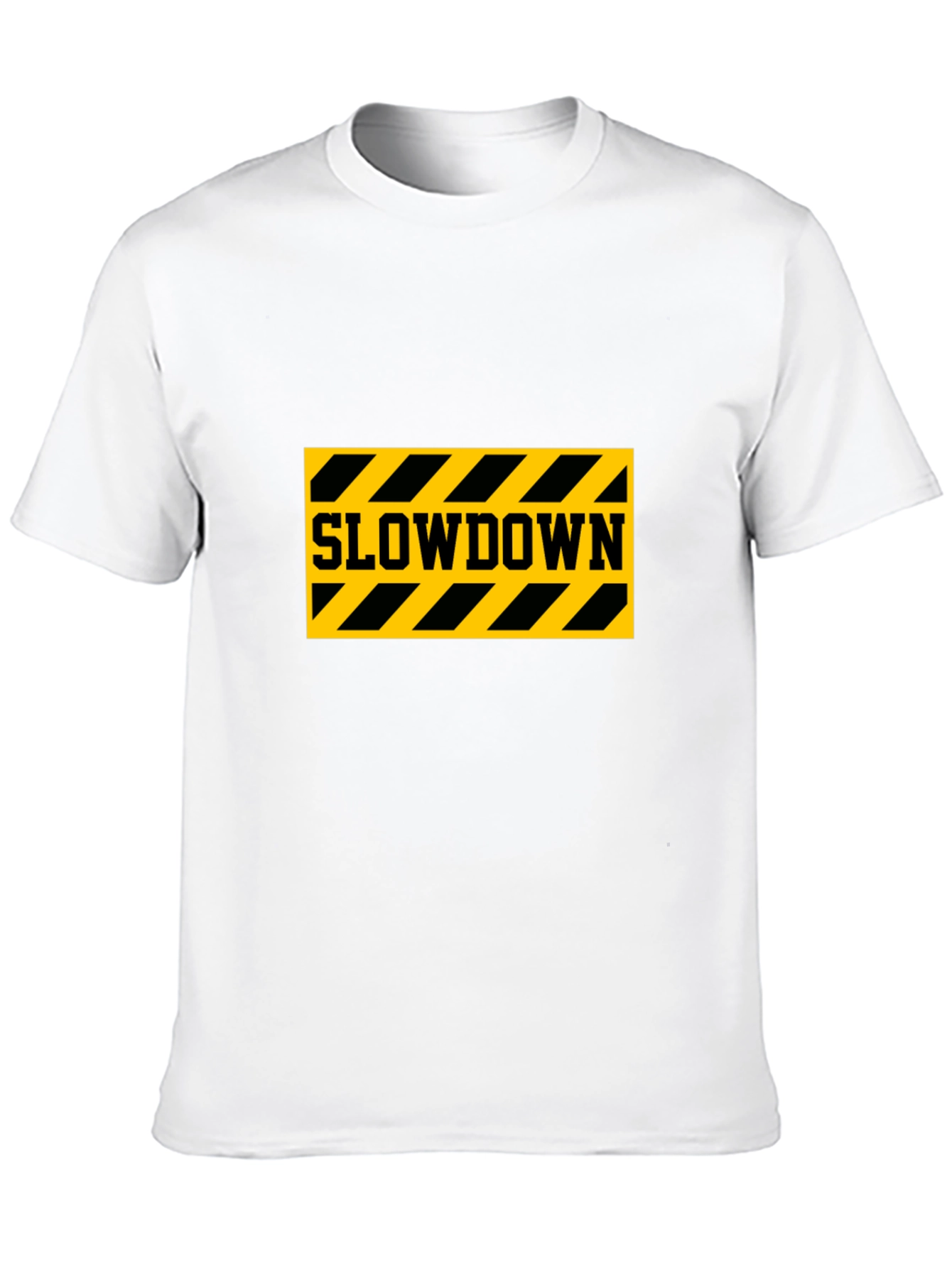 Slowdown Caution Stripe Graphic T-Shirt