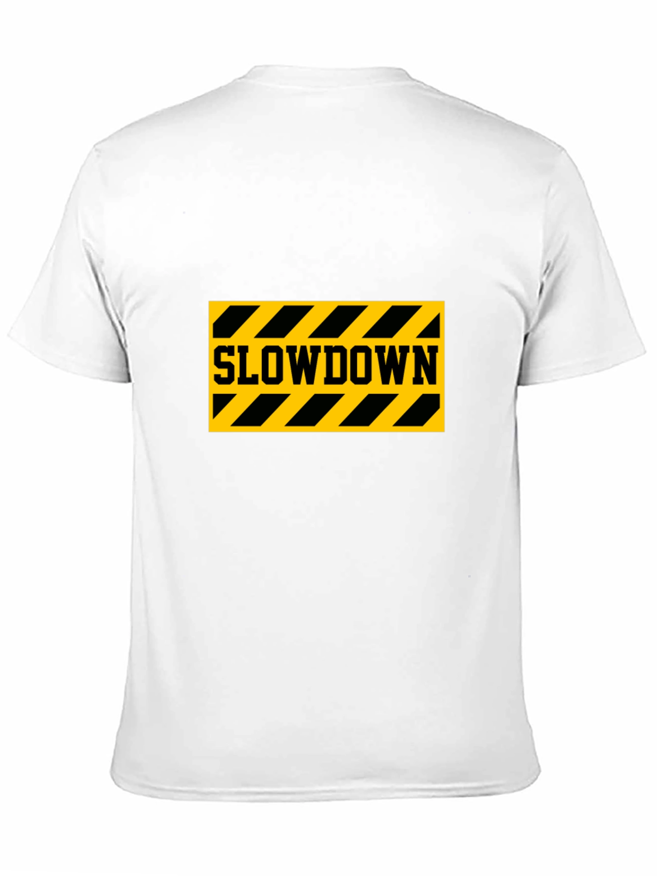 Slowdown Caution Stripe Graphic T-Shirt