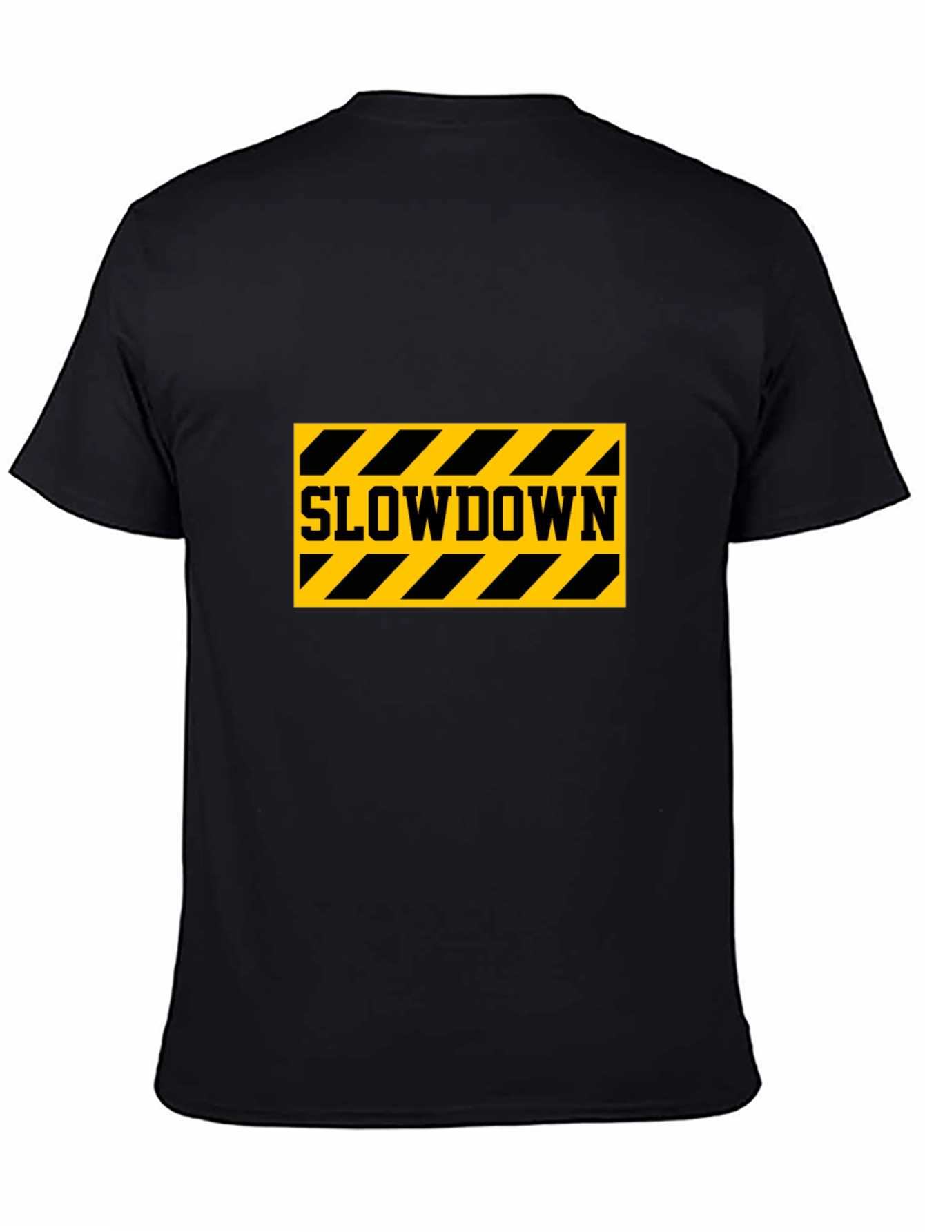 Slowdown Caution Stripe Graphic T-Shirt