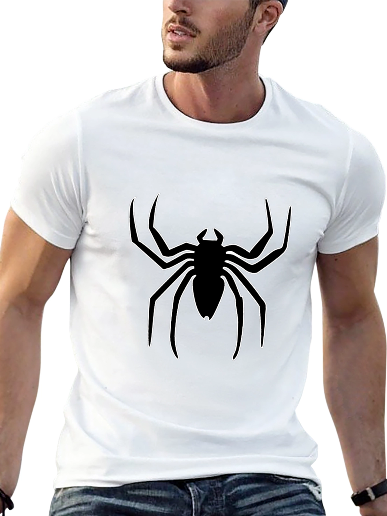 Spider Logo Black T-Shirt - Mens Graphic Tee