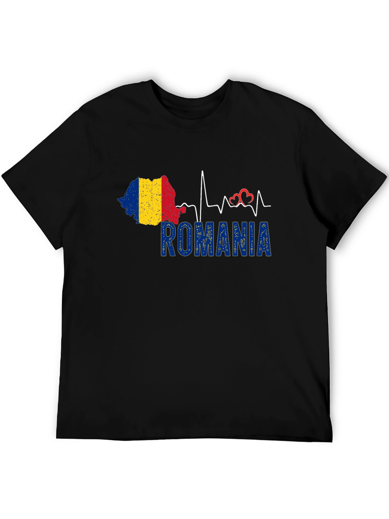 Romania Heartbeat T-Shirt Country Pride Tee