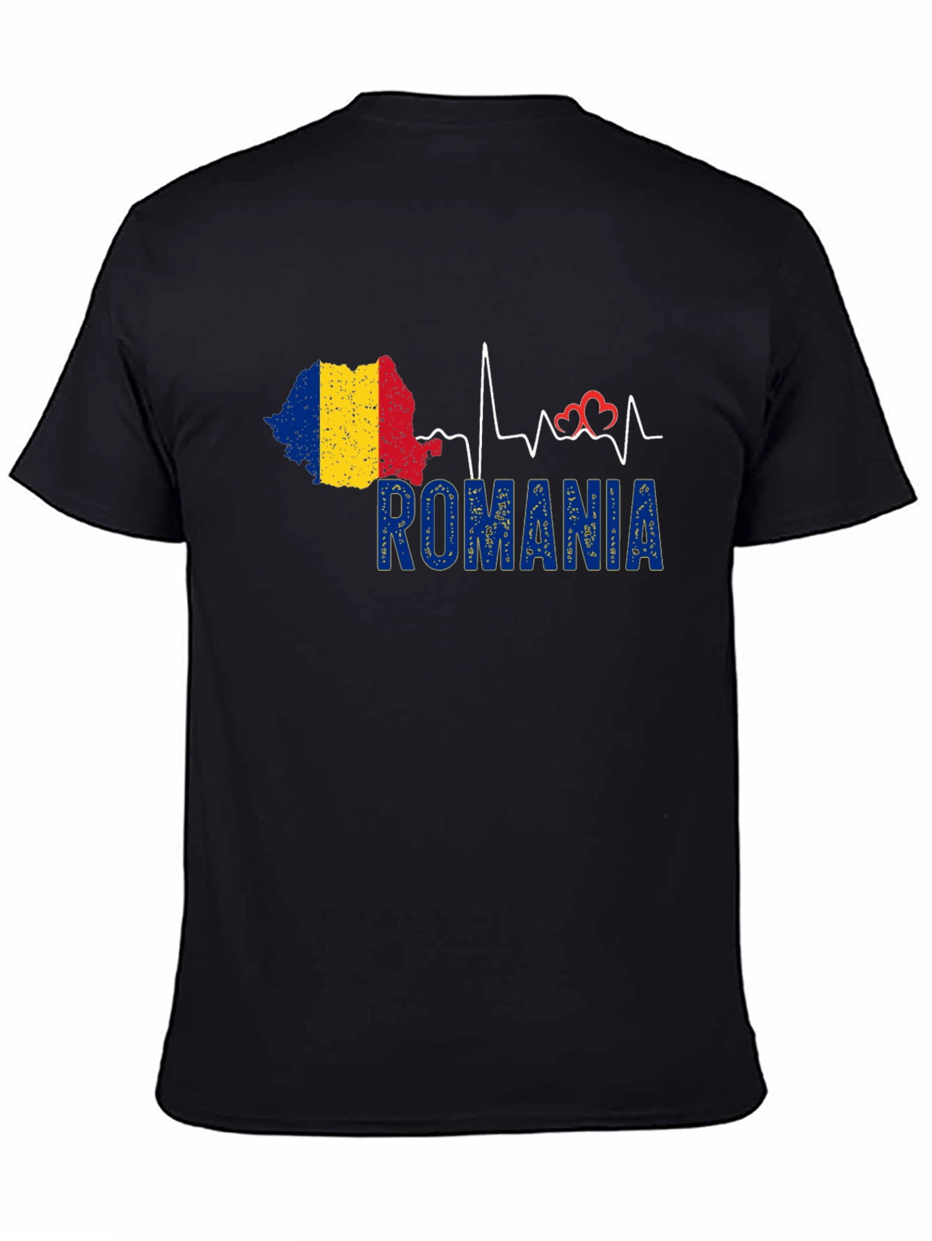 Romania Heartbeat T-Shirt Country Pride Tee