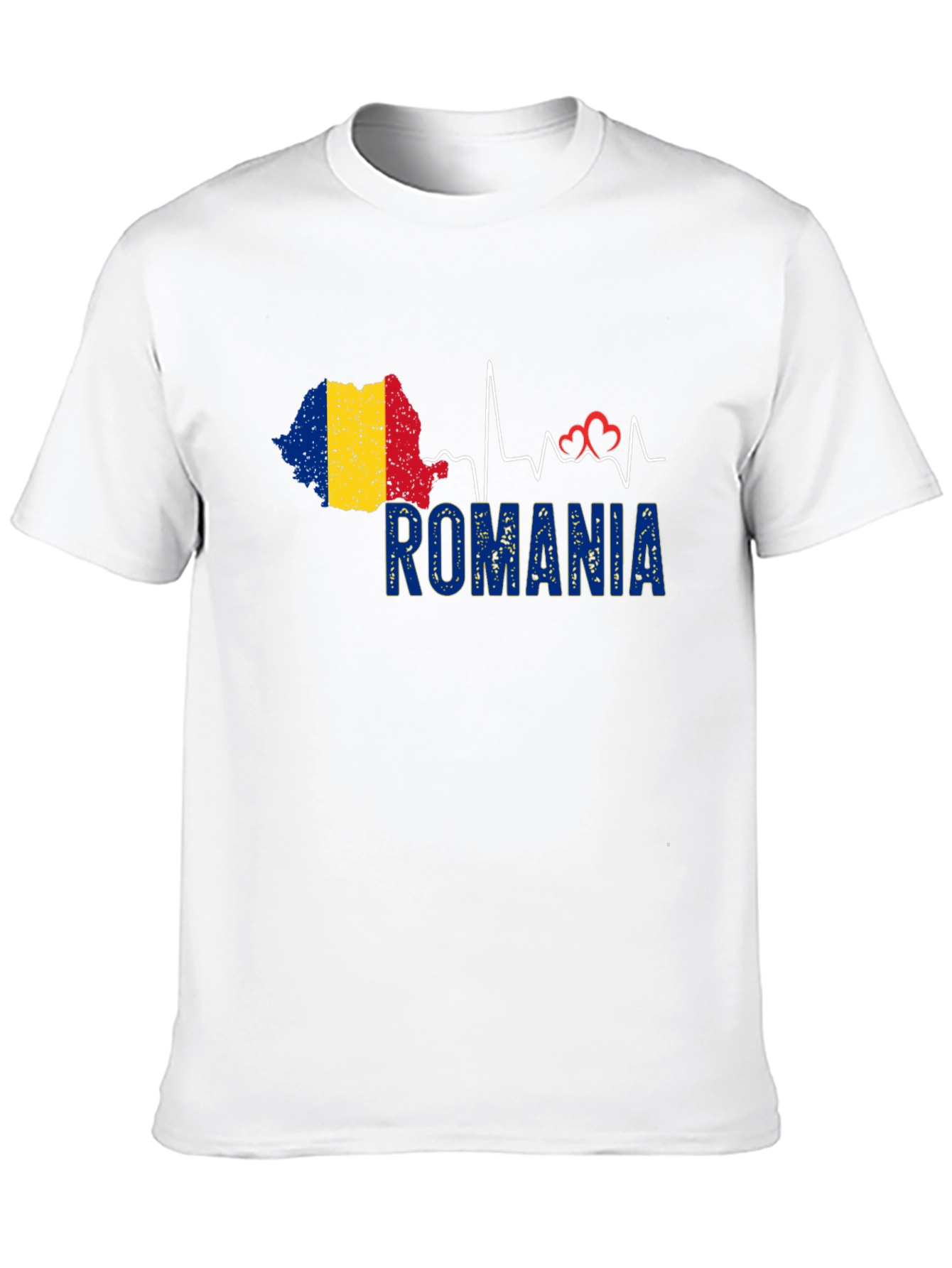 Romania Heartbeat T-Shirt Country Pride Tee