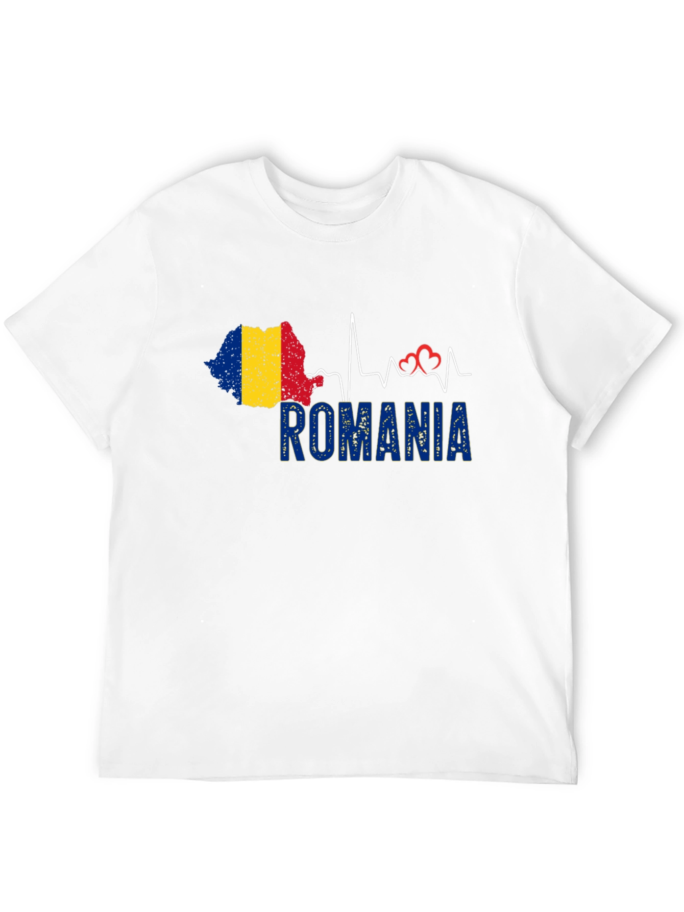 Romania Heartbeat T-Shirt Country Pride Tee