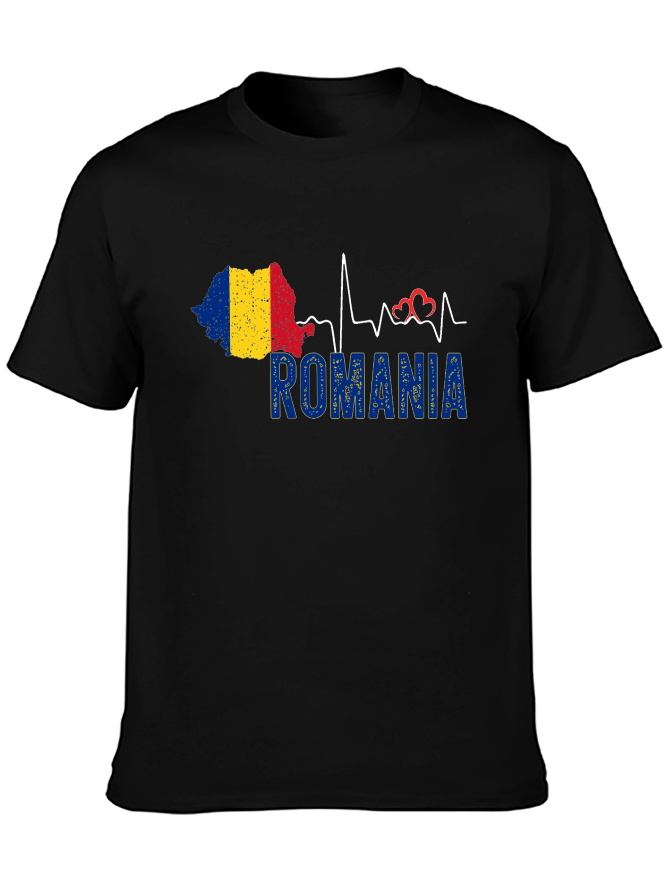 Romania Heartbeat T-Shirt Country Pride Tee