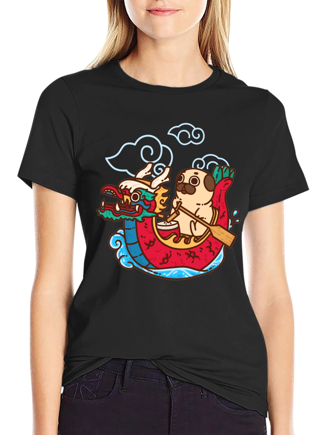 Dragon Boat Pug T-Shirt