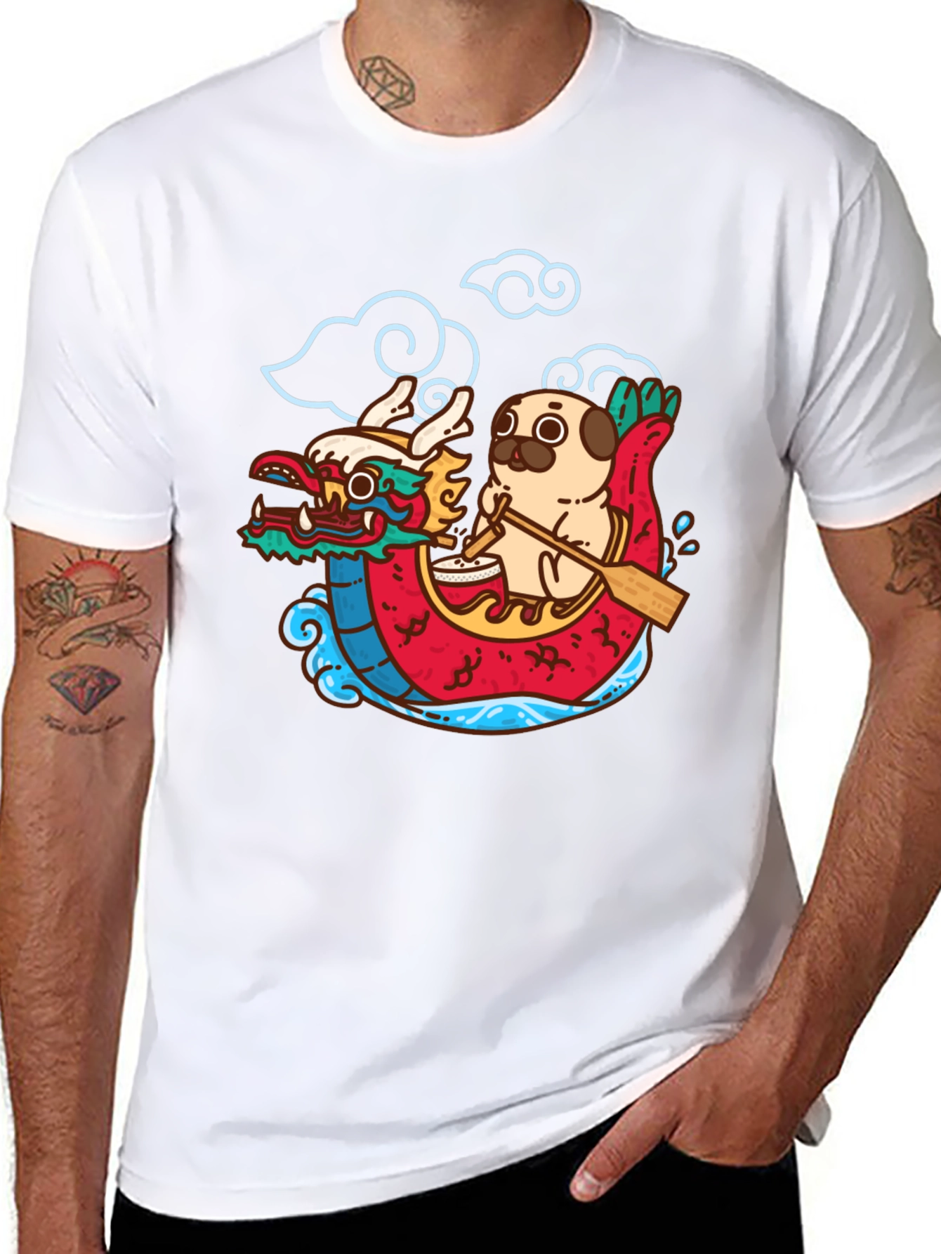 Dragon Boat Pug T-Shirt