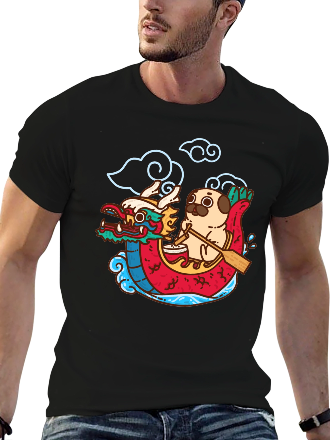 Dragon Boat Pug T-Shirt