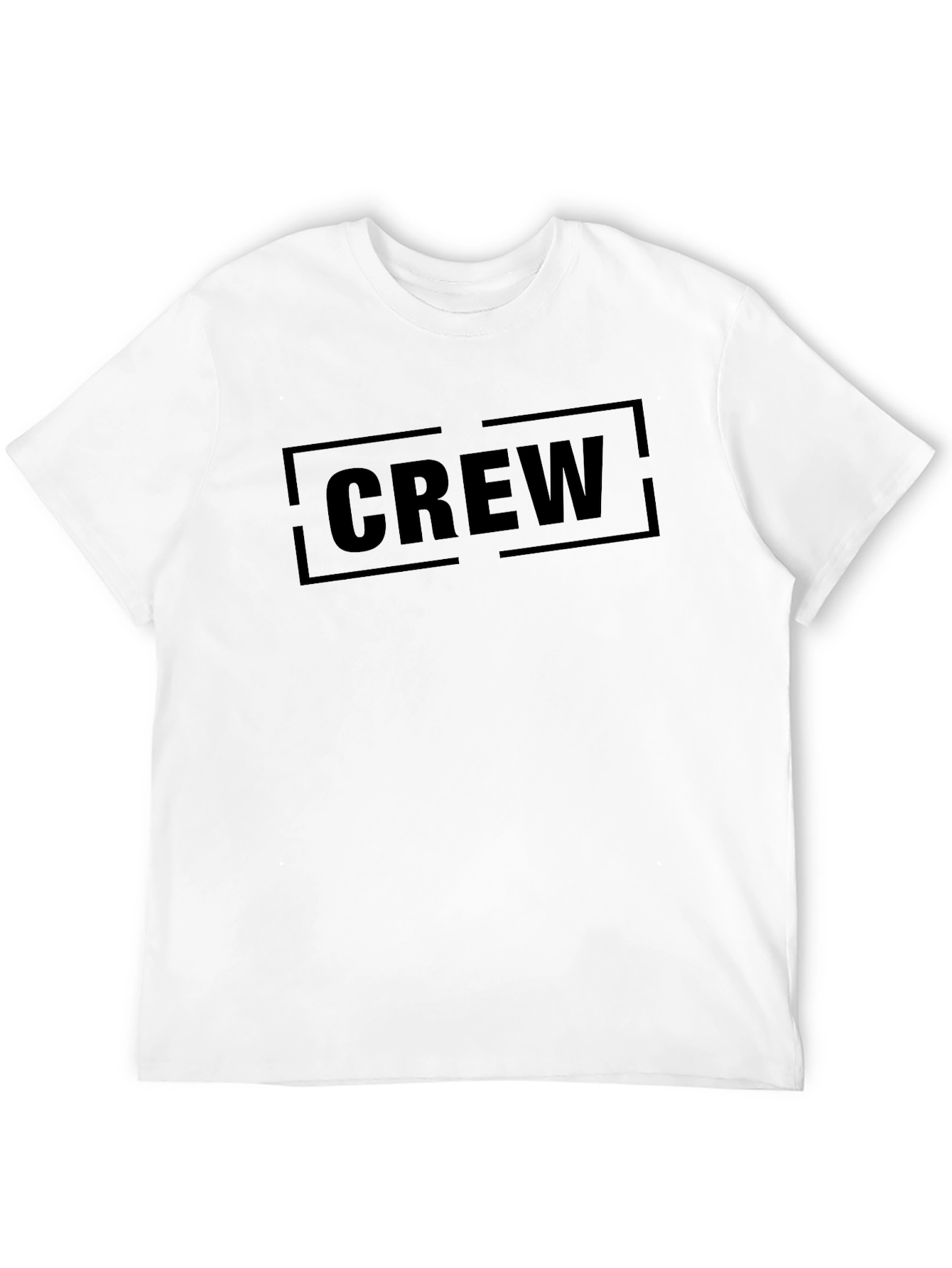 Mens Black Crew Graphic T-Shirt