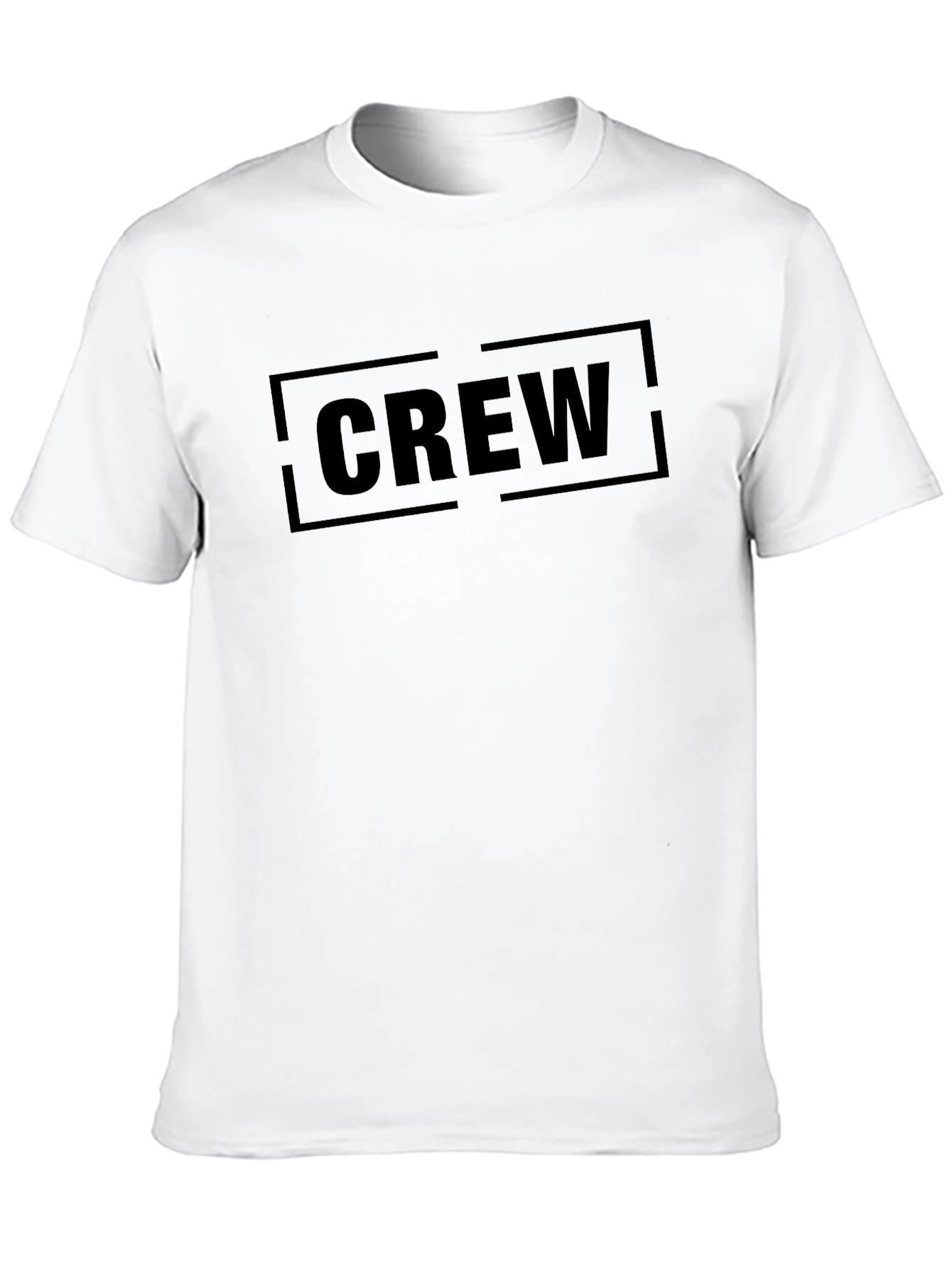 Mens Black Crew Graphic T-Shirt