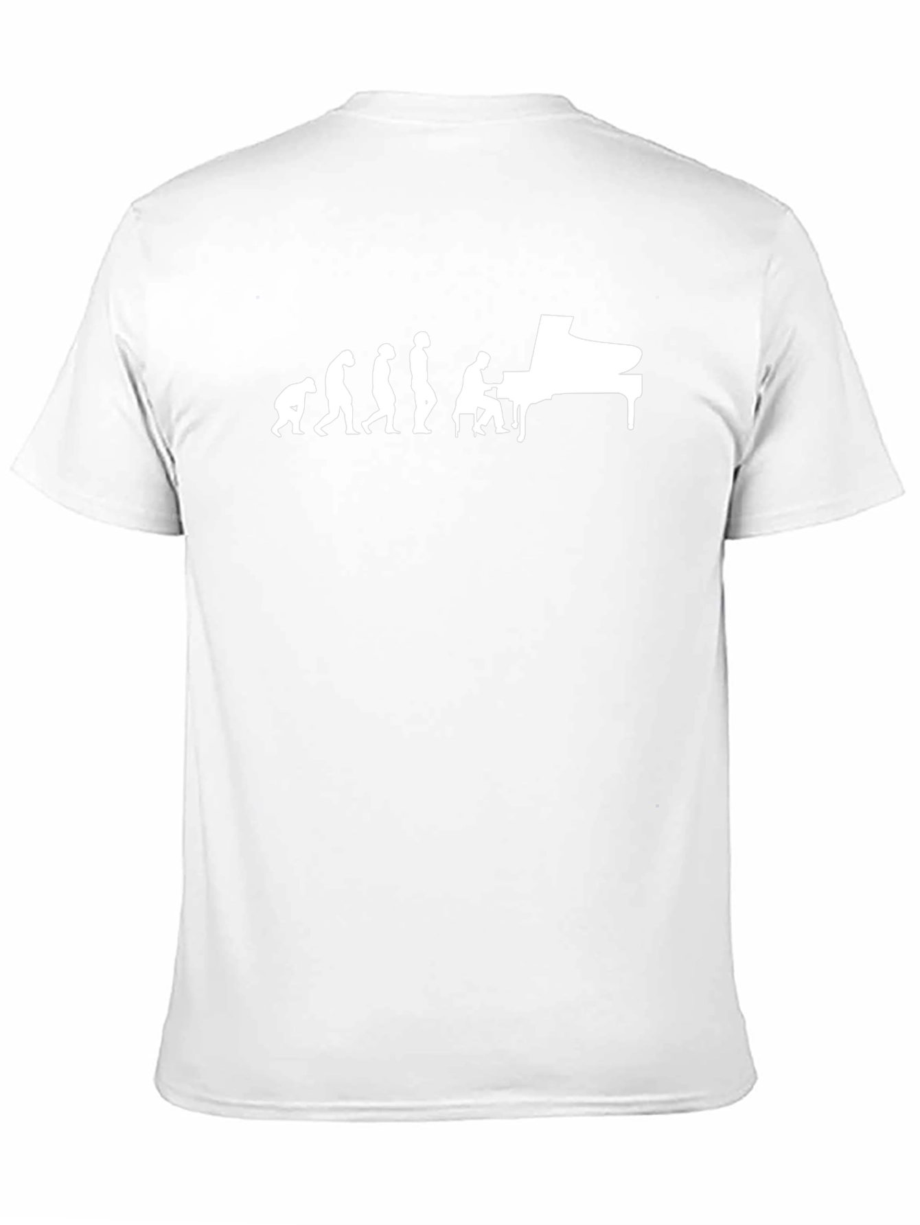 Evolution of Piano Player Black T-Shirt