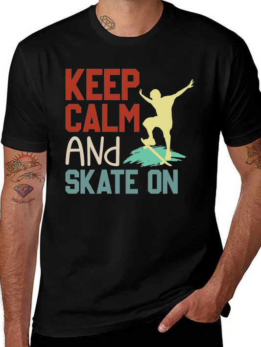Keep Calm and Skate On Graphic Tee