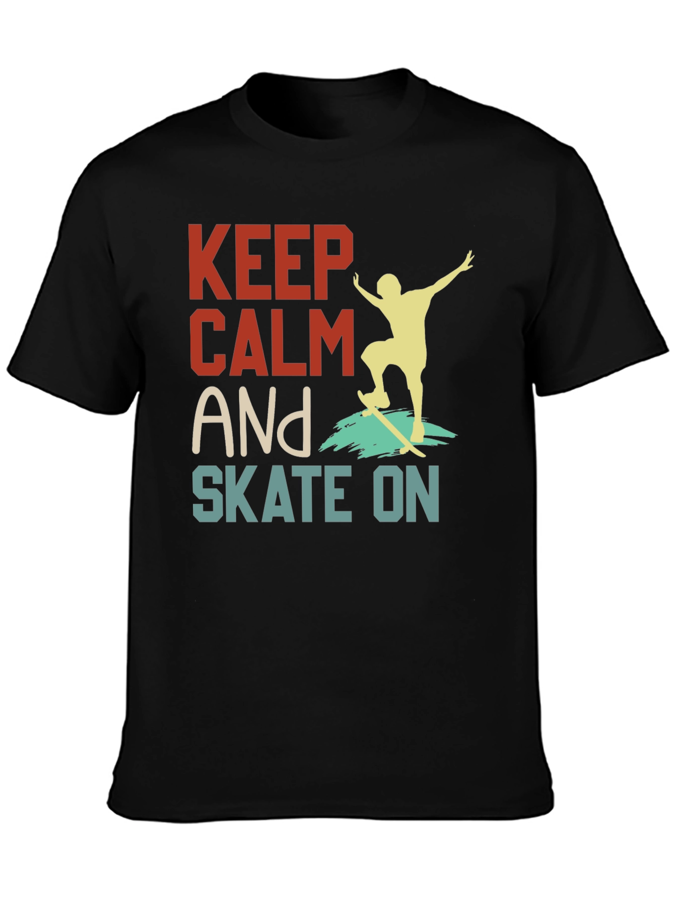 Keep Calm and Skate On Graphic Tee