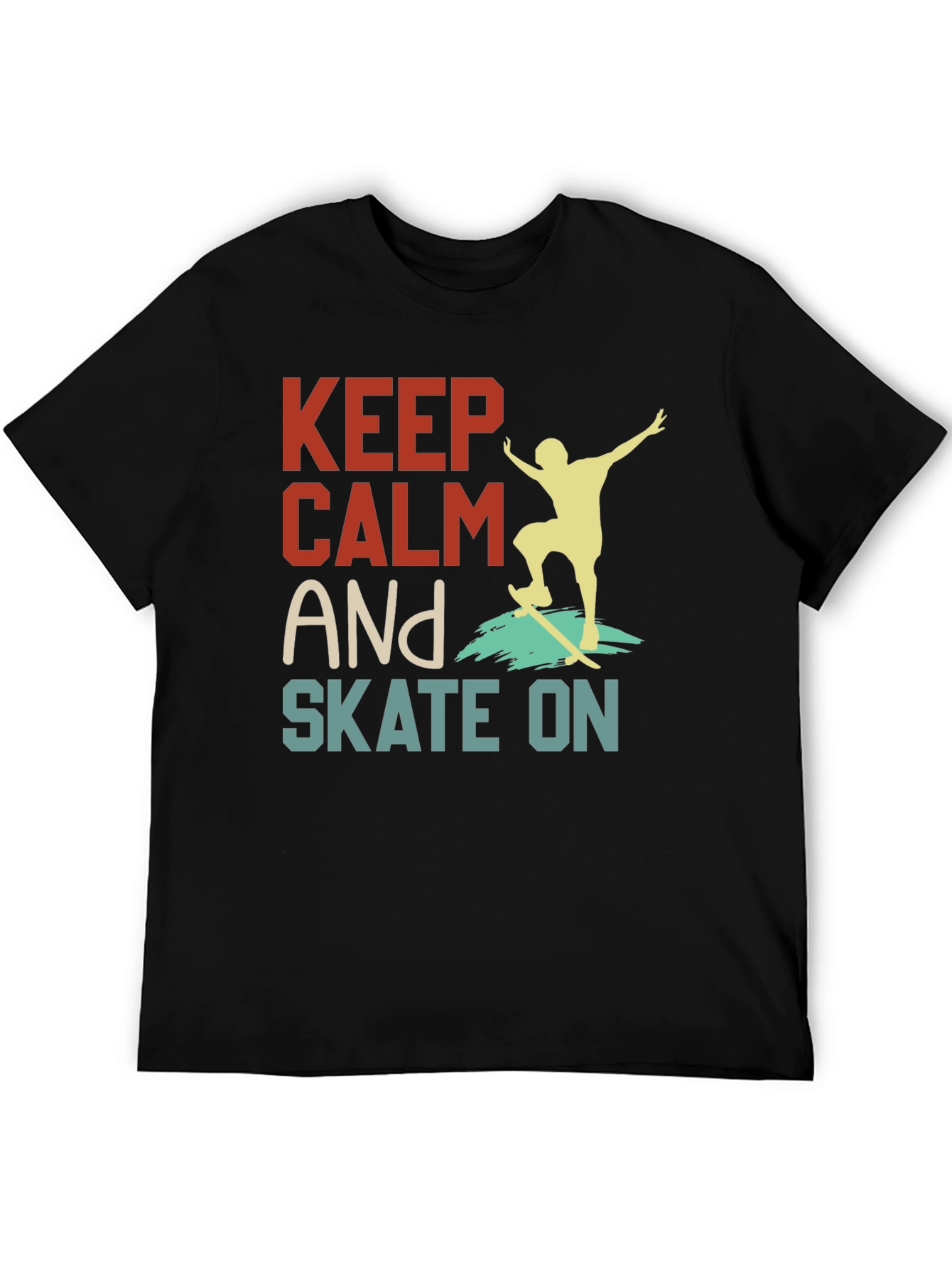 Keep Calm and Skate On Graphic Tee