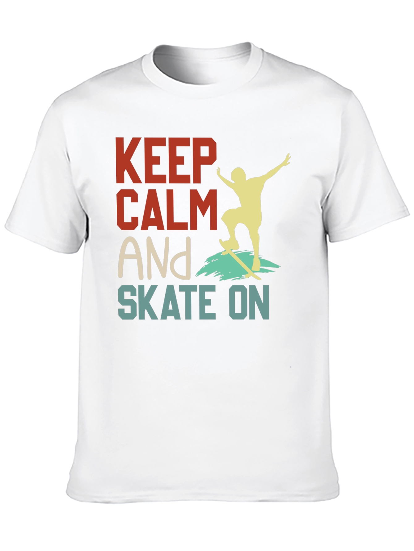 Keep Calm and Skate On Graphic Tee