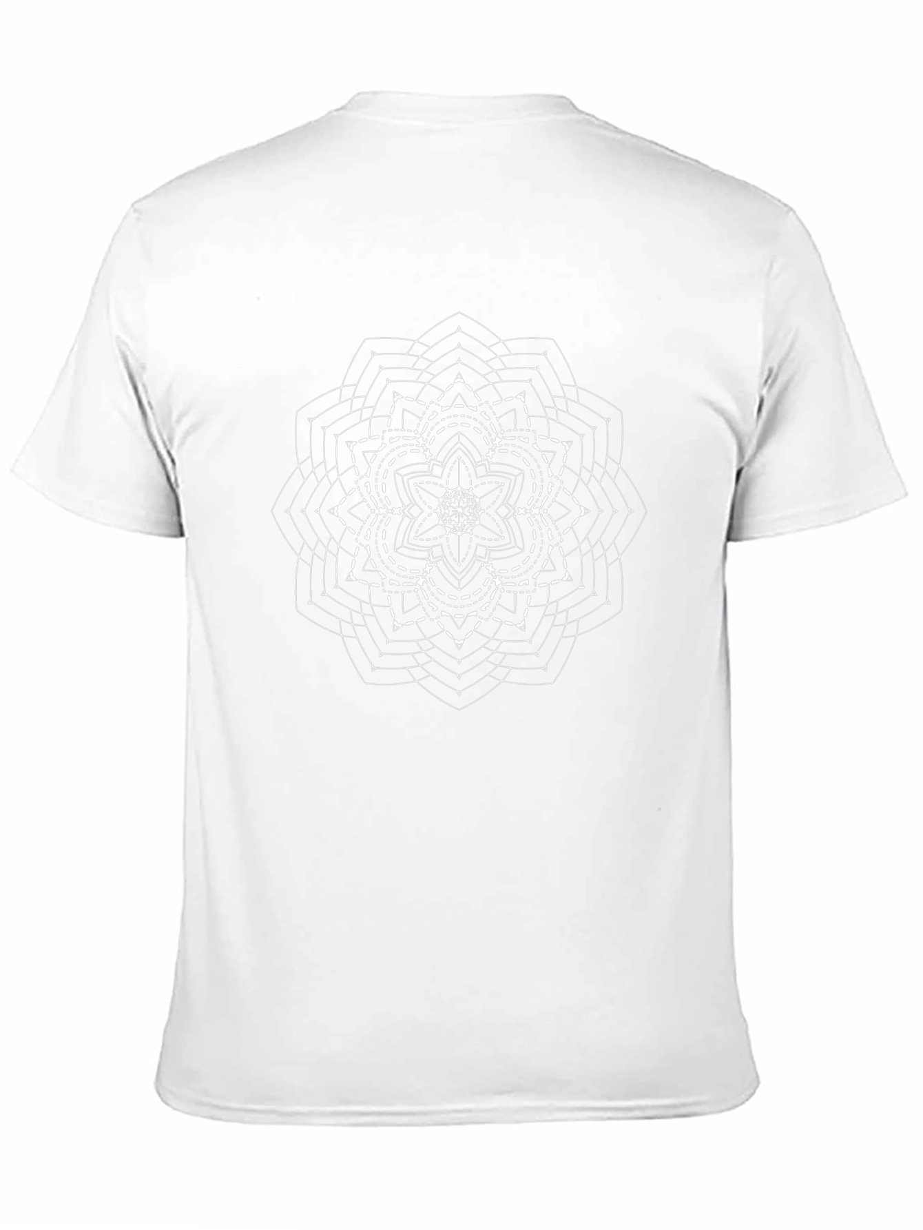 Geometric Mandala Graphic Print Mens Black T-Shirt