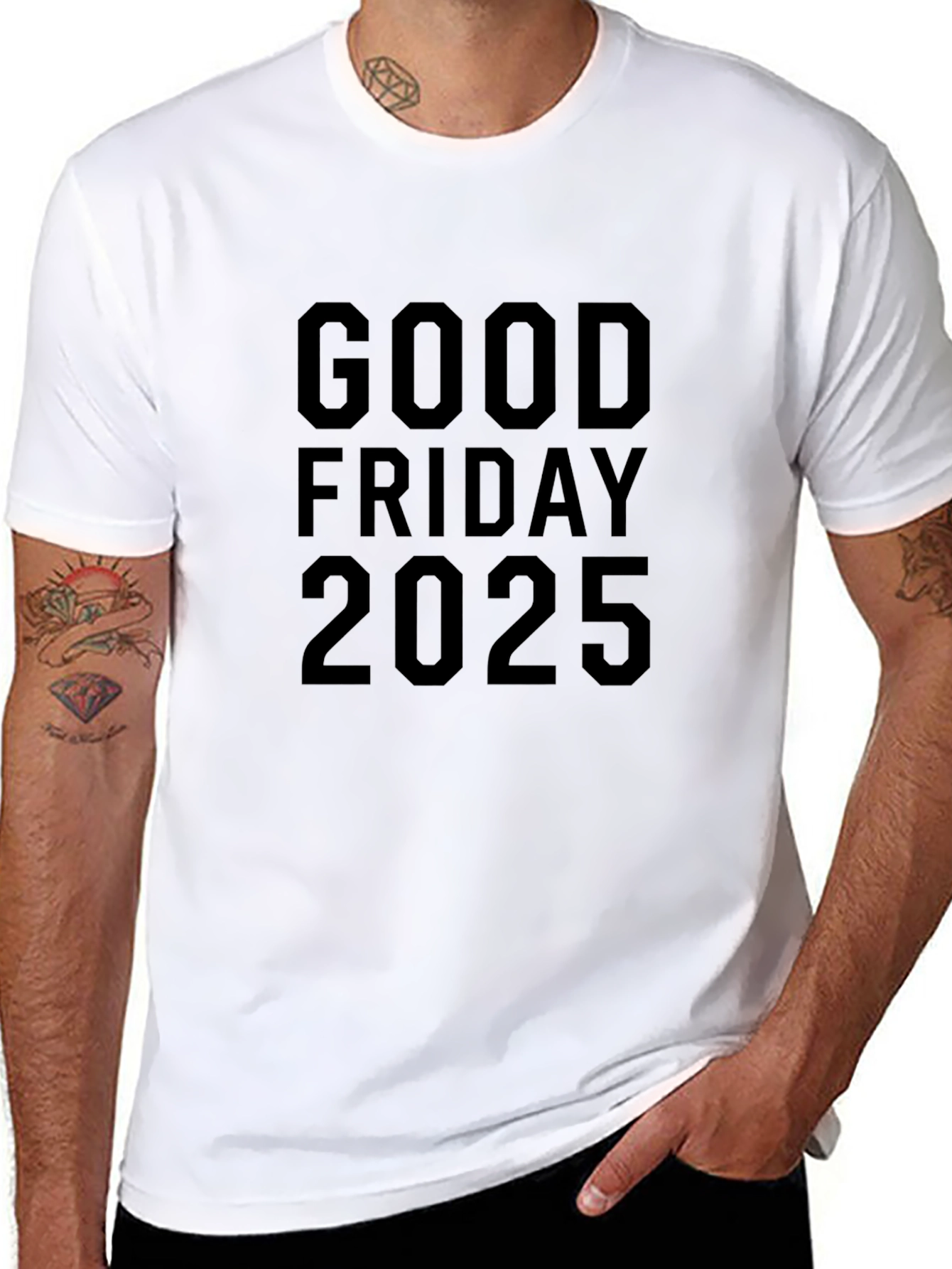 Good Friday 2025 Graphic Tee - Unisex Black T-Shirt