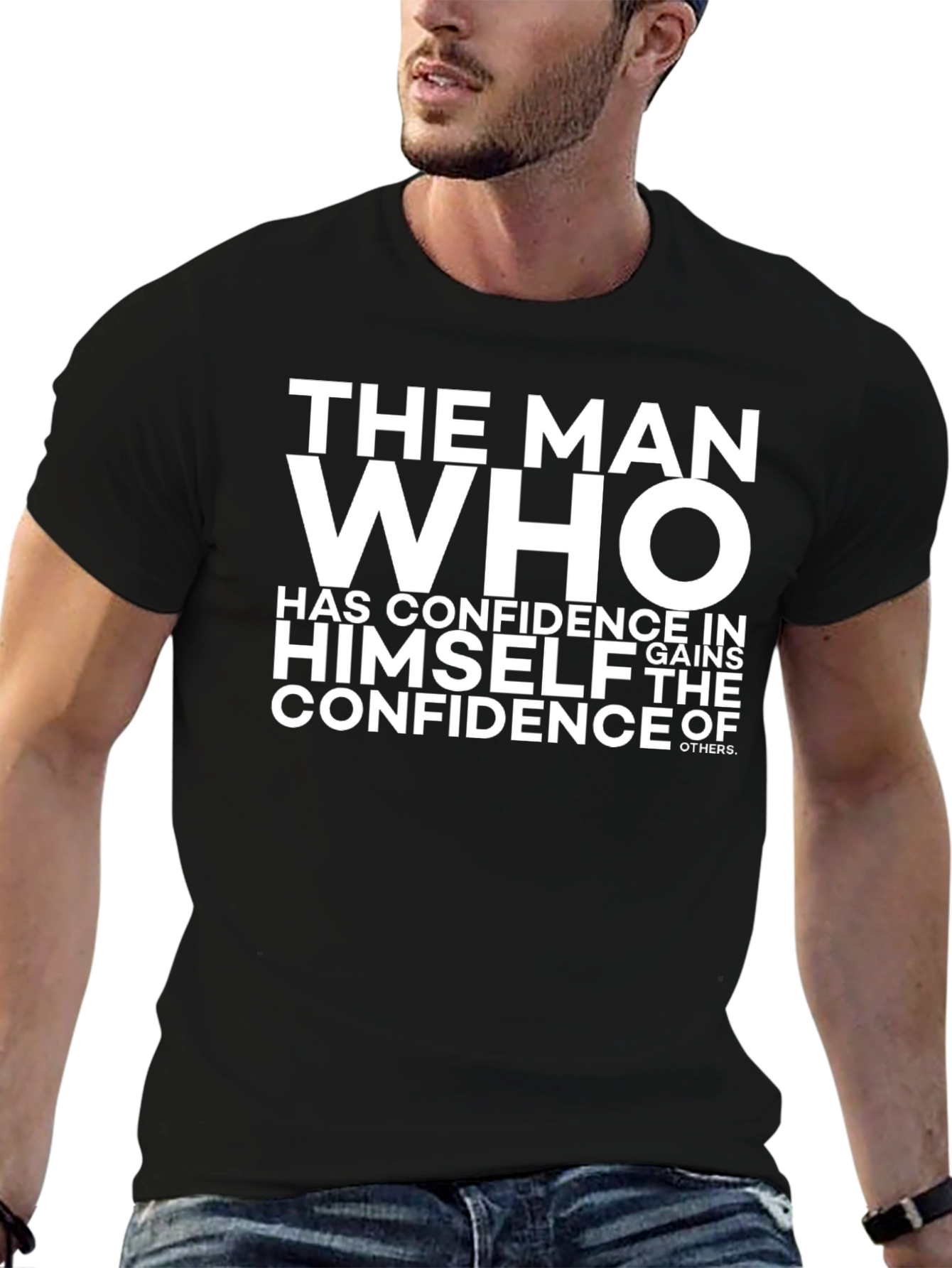 Confident Man Black T-Shirt