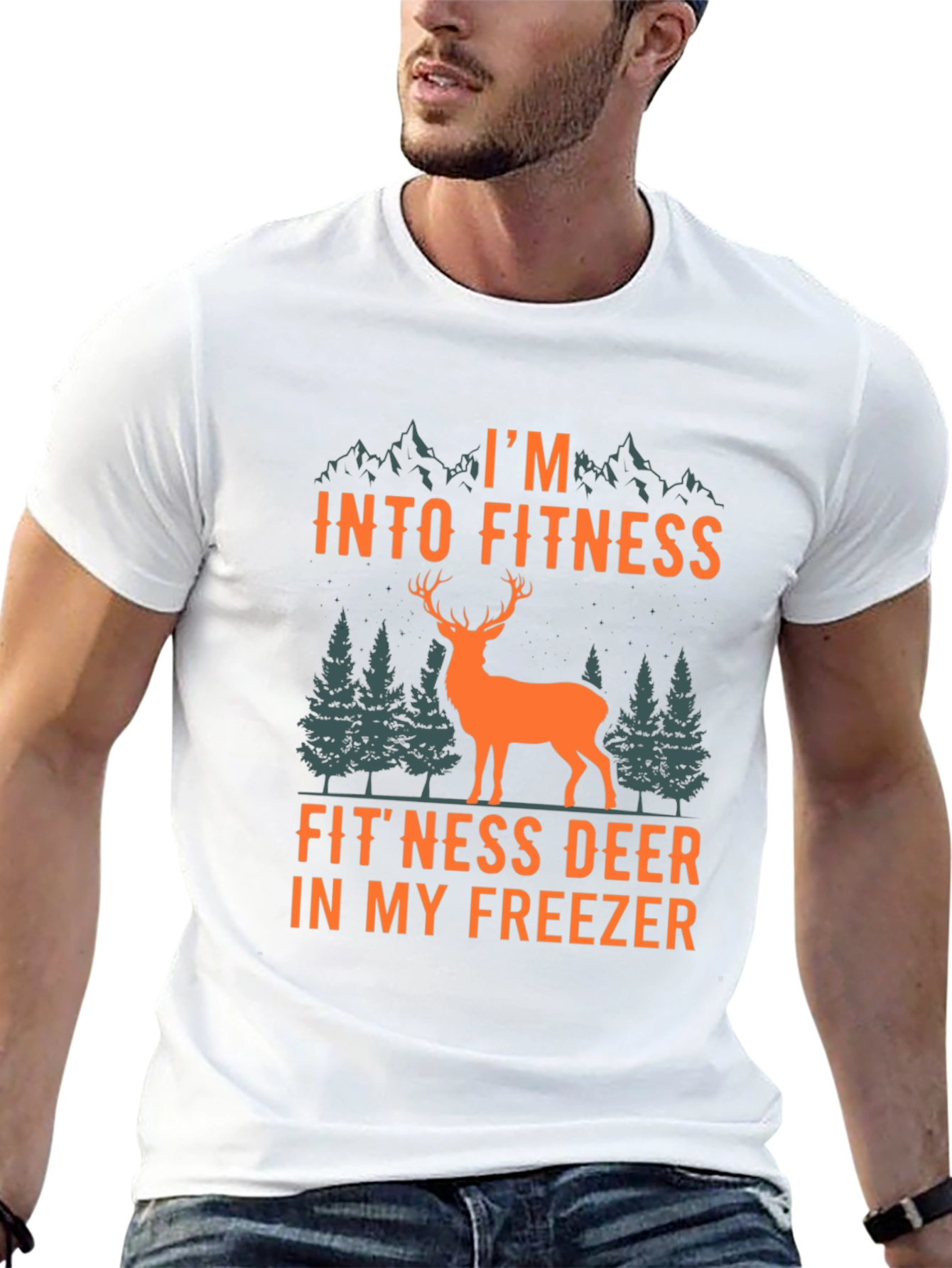Fitness Deer T-Shirt - Funny Hunter Tee