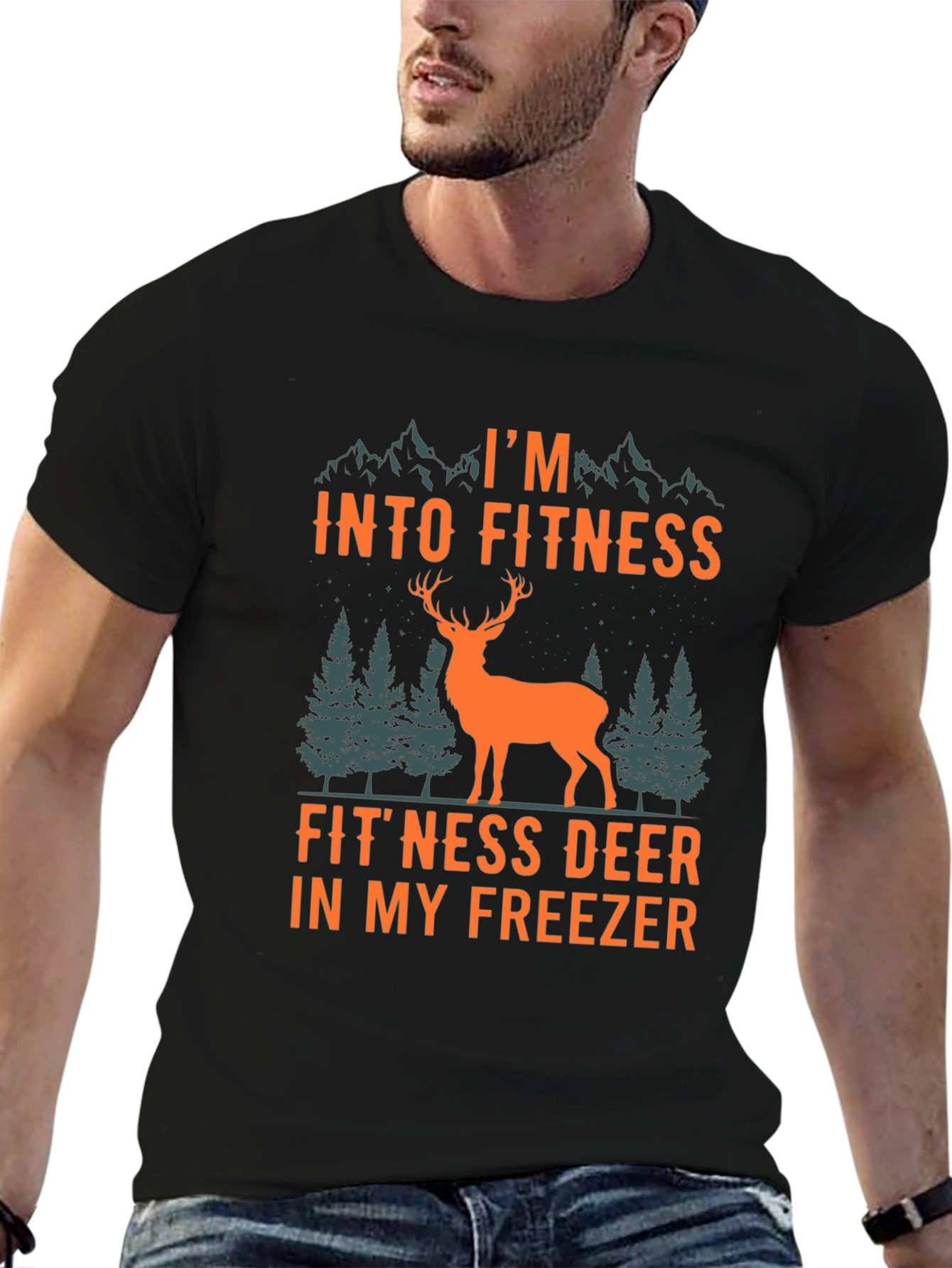 Fitness Deer T-Shirt - Funny Hunter Tee