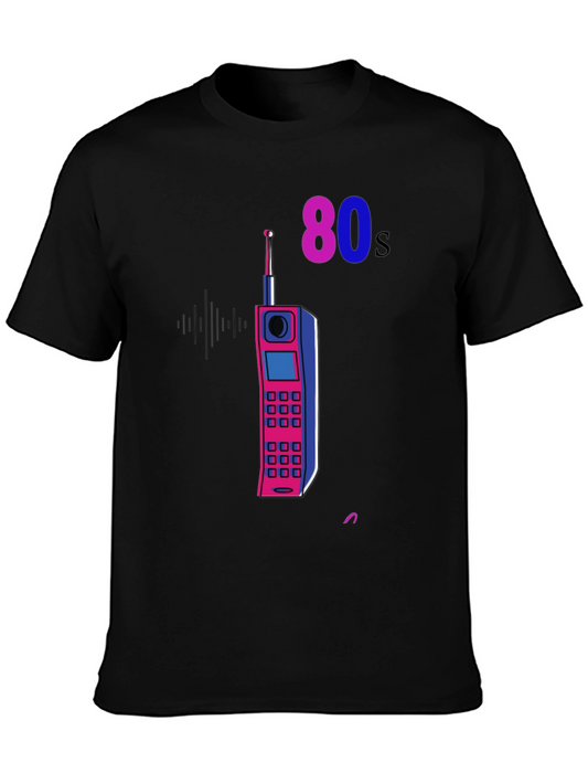 Retro 80s Phone Graphic T-Shirt
