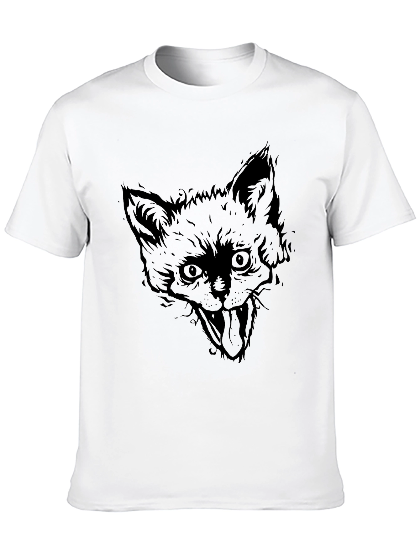 Black Fox Graphic Tee - Mens Crew Neck