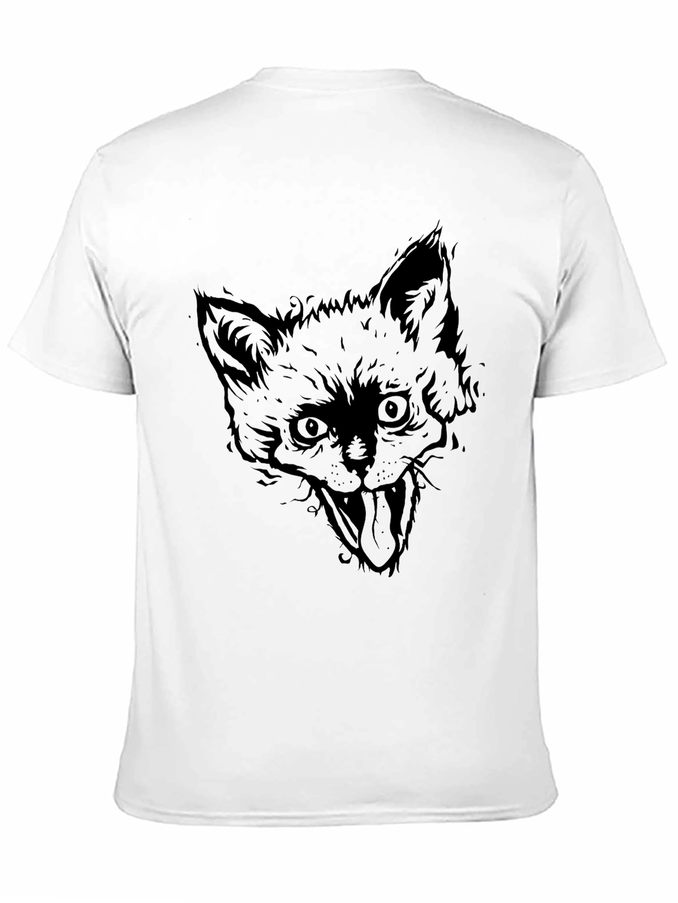 Black Fox Graphic Tee - Mens Crew Neck