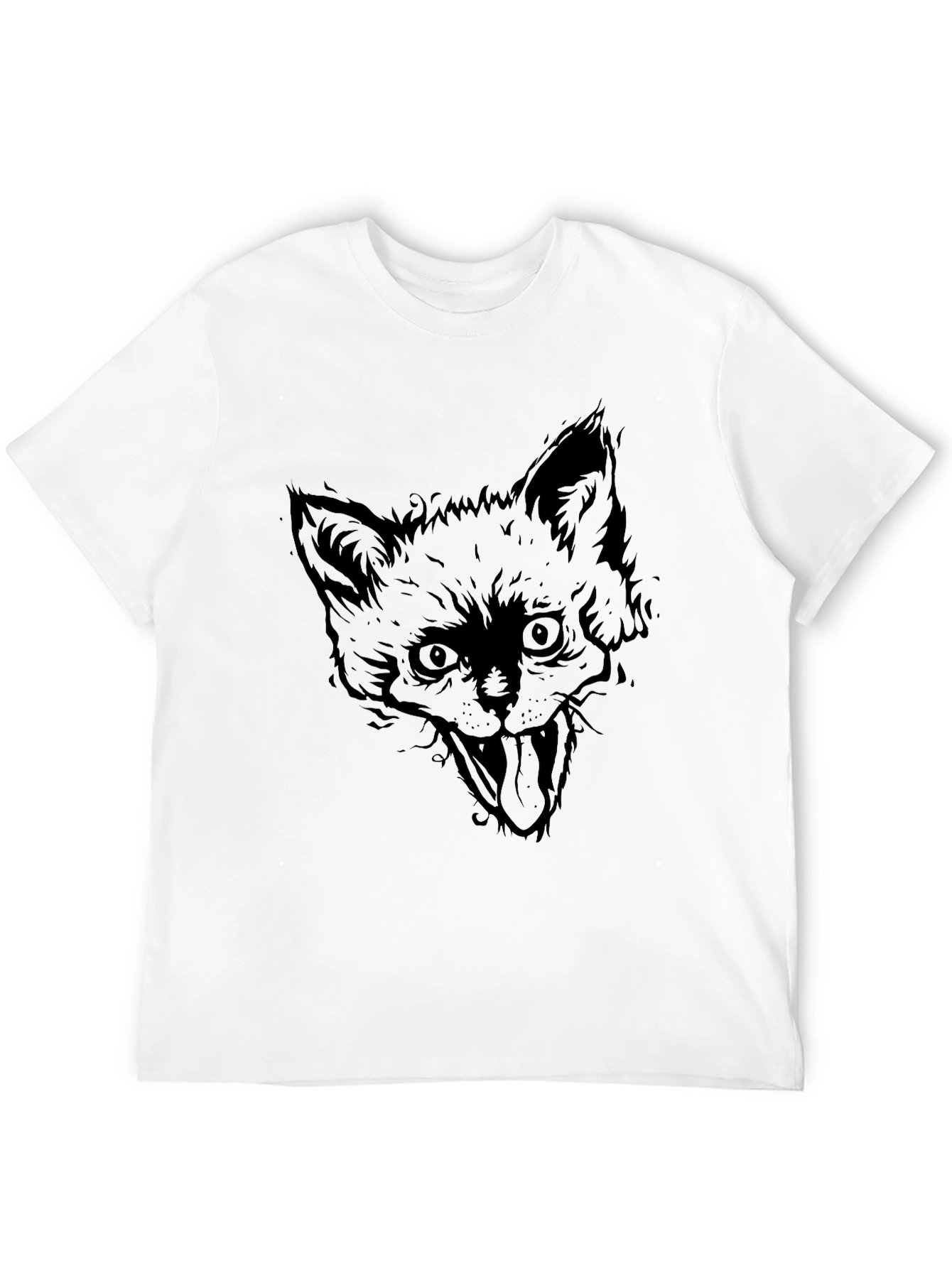 Black Fox Graphic Tee - Mens Crew Neck