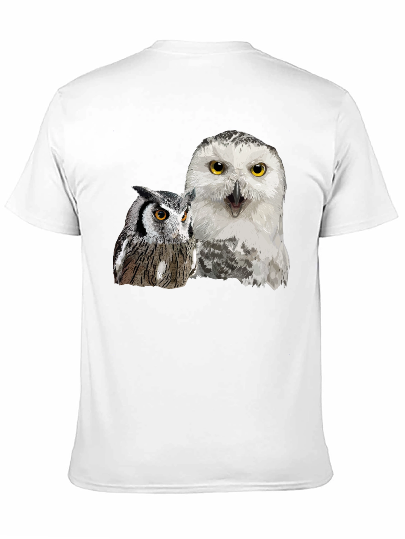 Owl Duo Graphic Tee - Black Cotton Blend