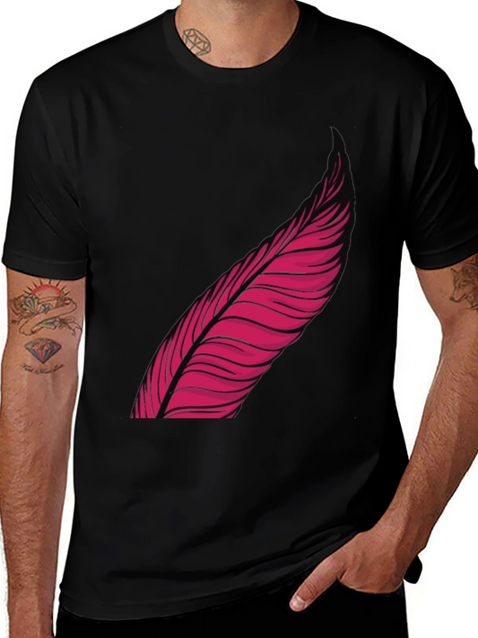 Feather Graphic Black T-Shirt