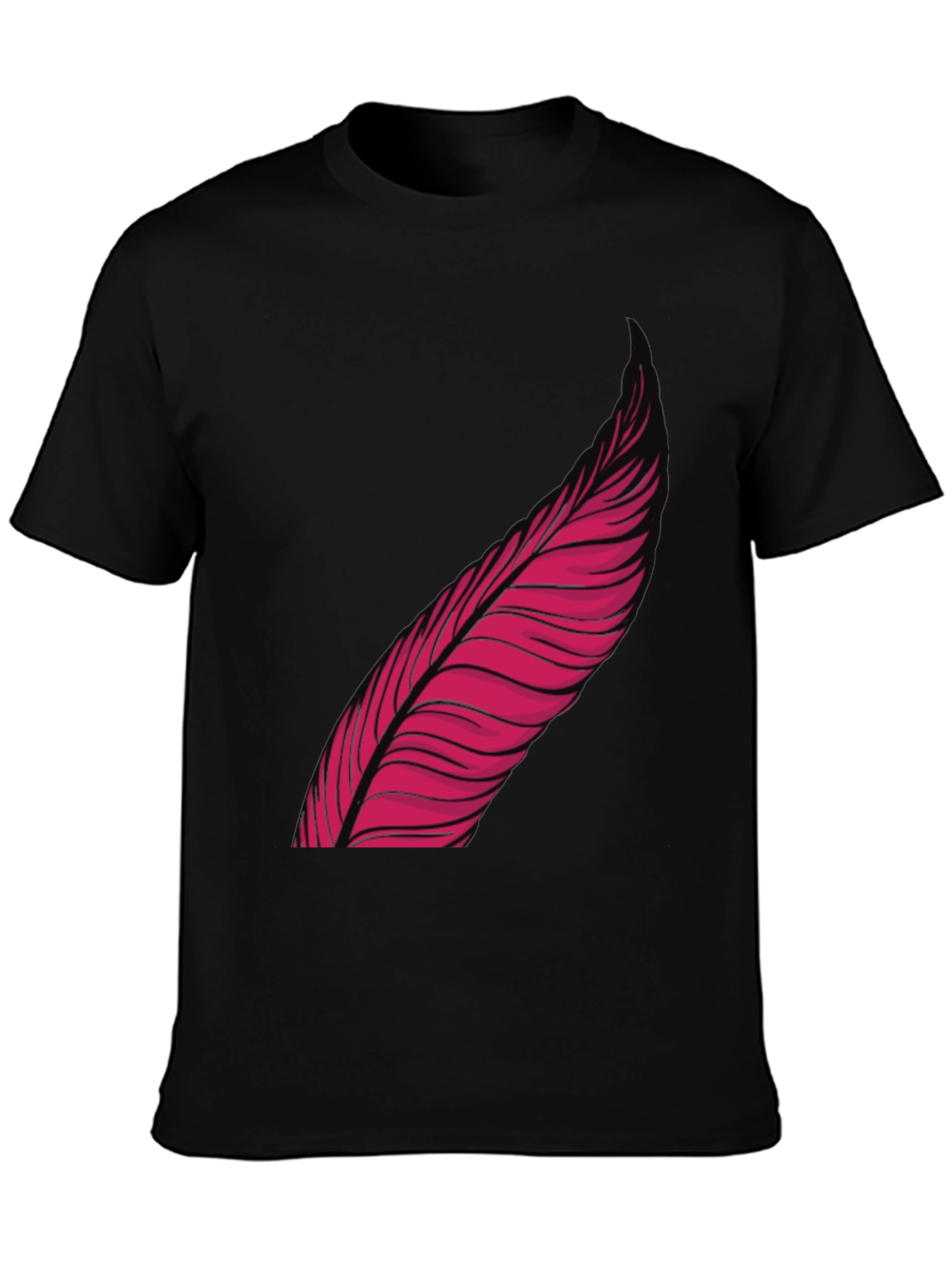 Feather Graphic Black T-Shirt