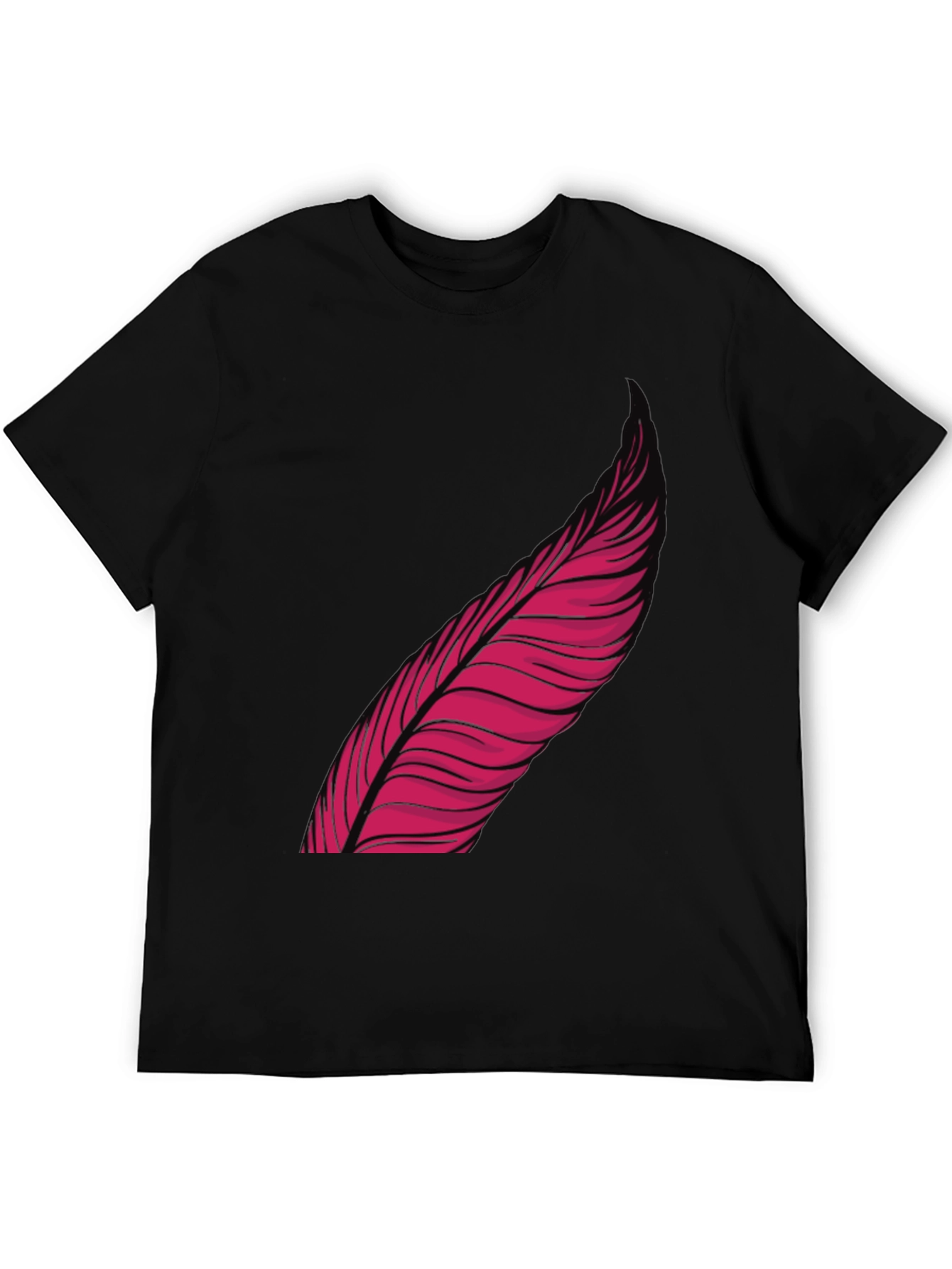 Feather Graphic Black T-Shirt